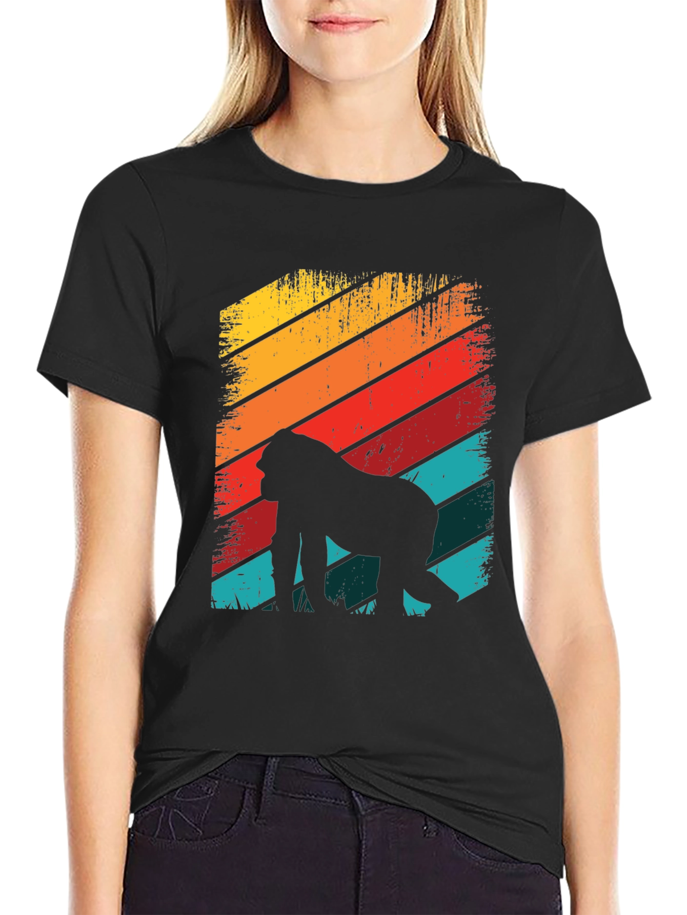 Retro Gorilla Silhouette Graphic Tee
