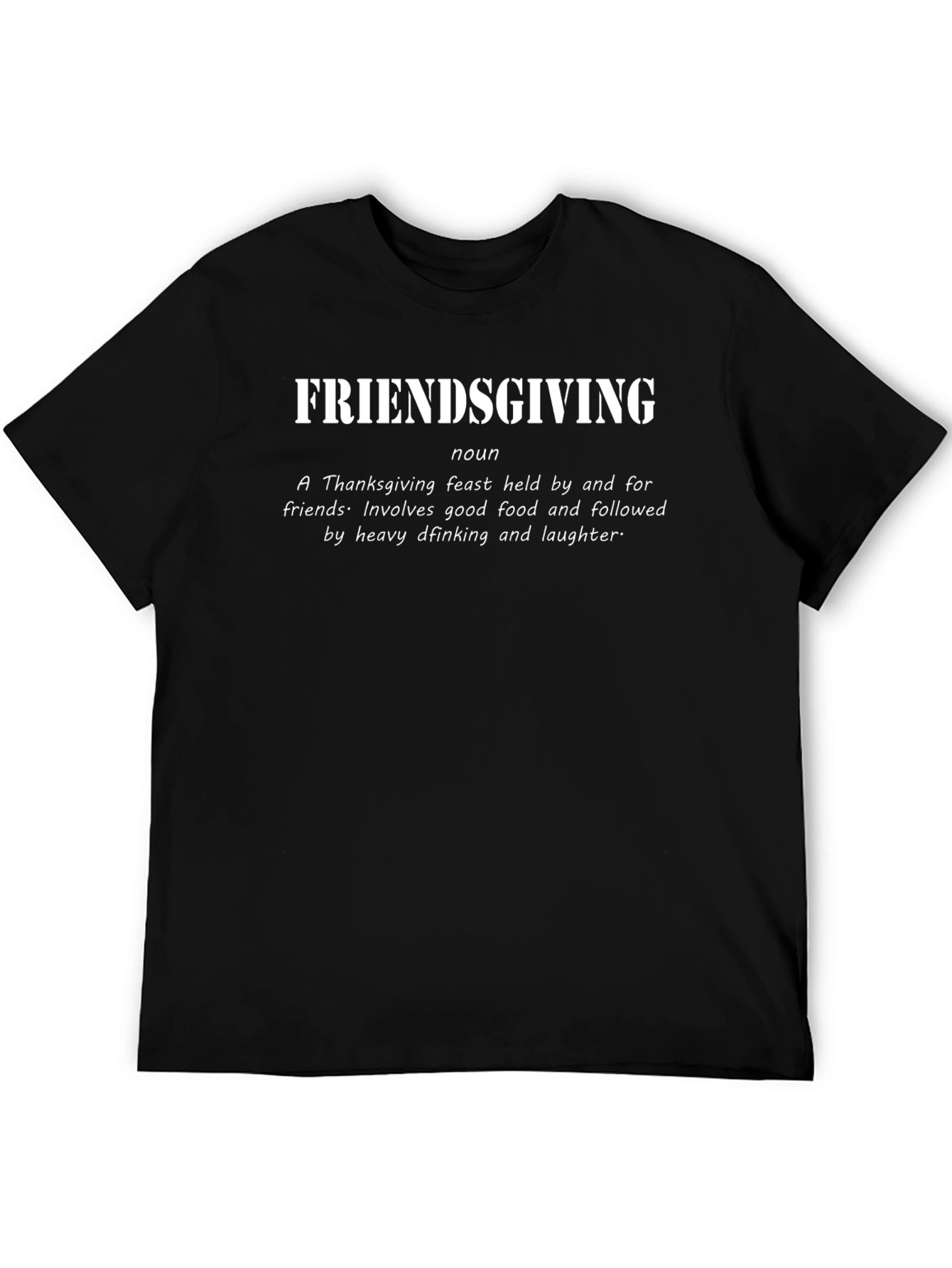 Friendsgiving Definition Graphic Tee - Black