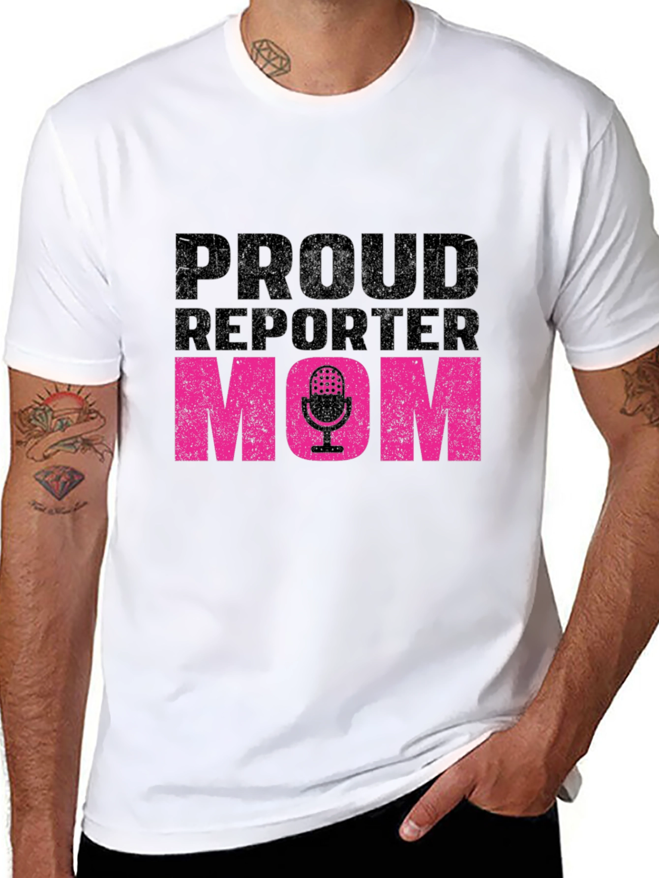 Proud Reporter Mom T-Shirt - Black