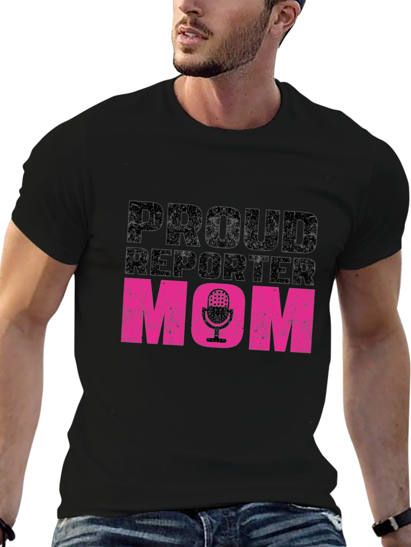 Proud Reporter Mom T-Shirt - Black