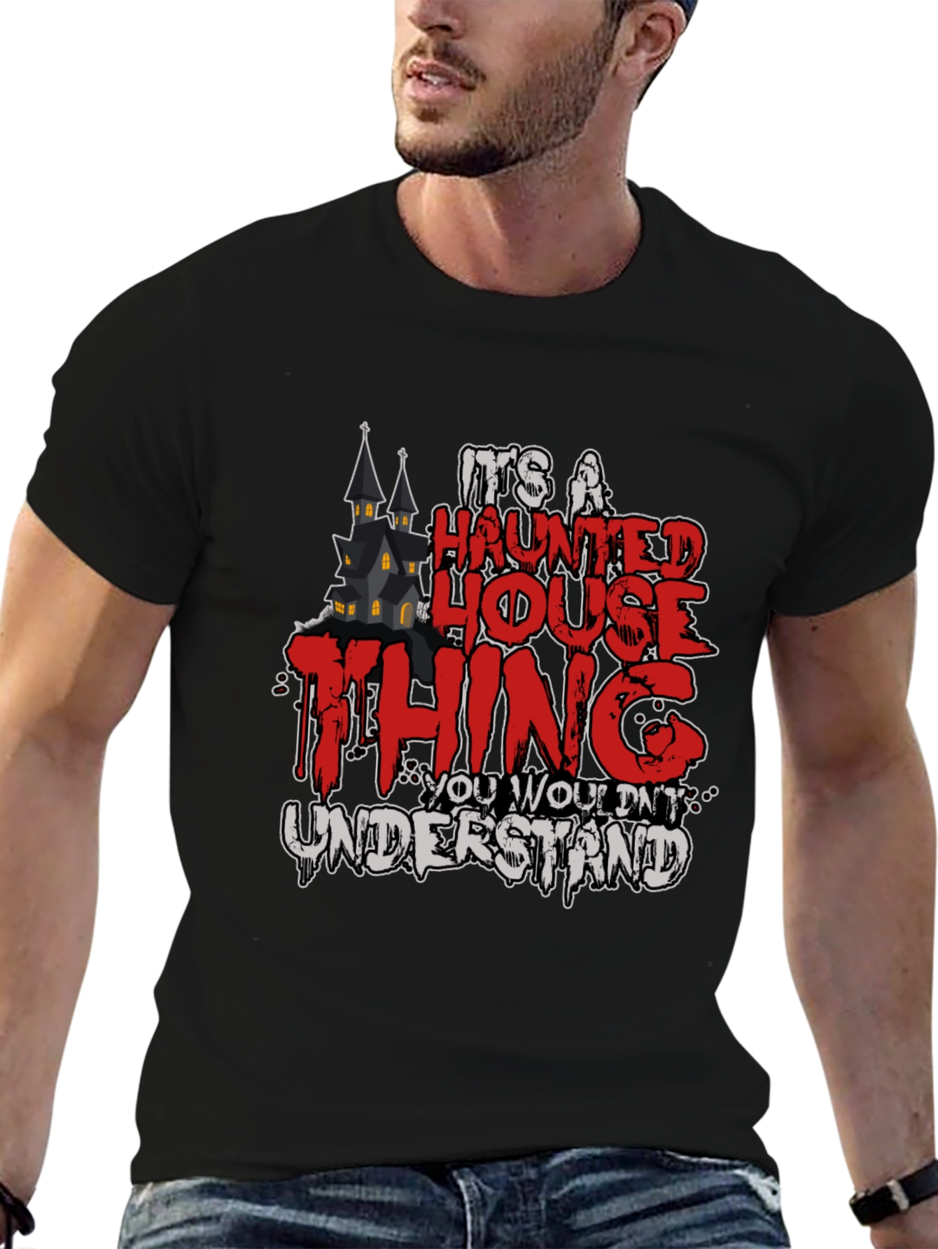 Haunted House Thing Graphic Tee