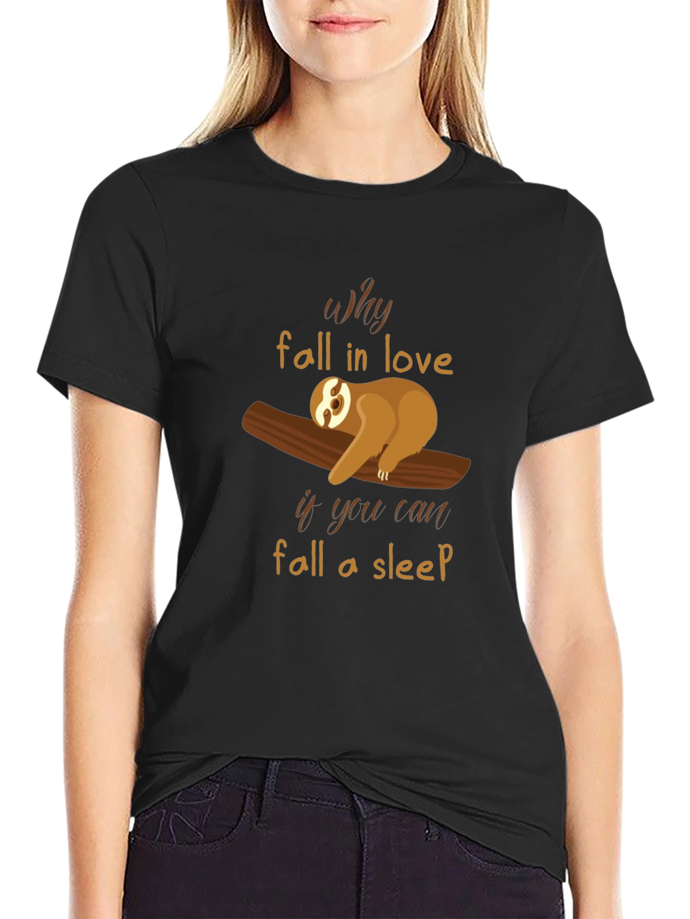 Why Fall in Love? Sloth Graphic Tee