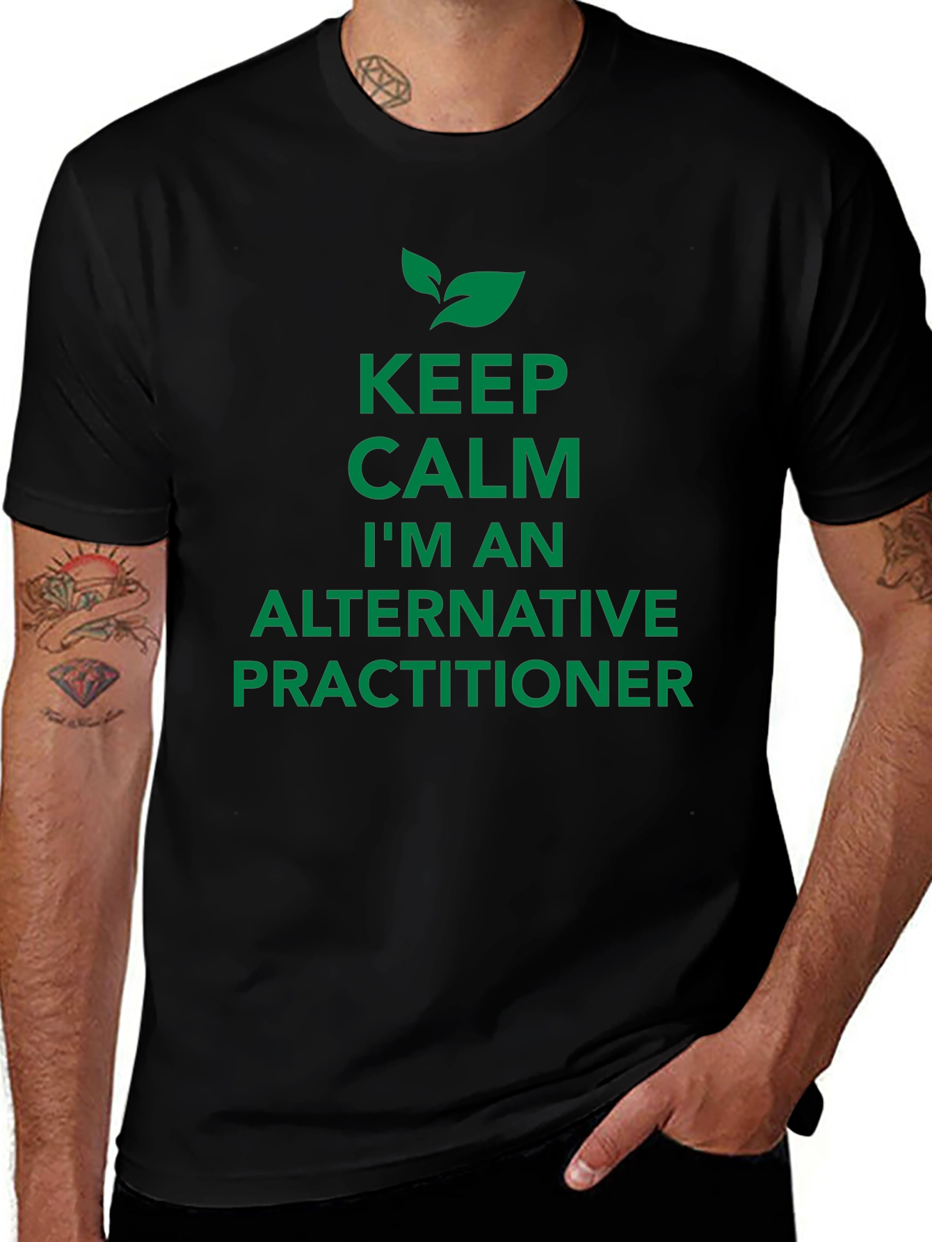 Keep Calm Alternative Practitioner Black Tee