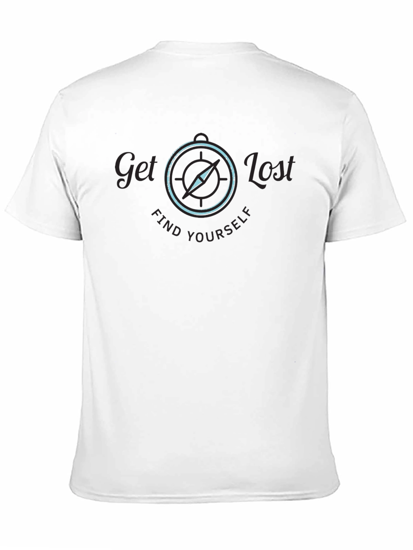 Get Lost Compass Graphic T-Shirt - Find Yourself