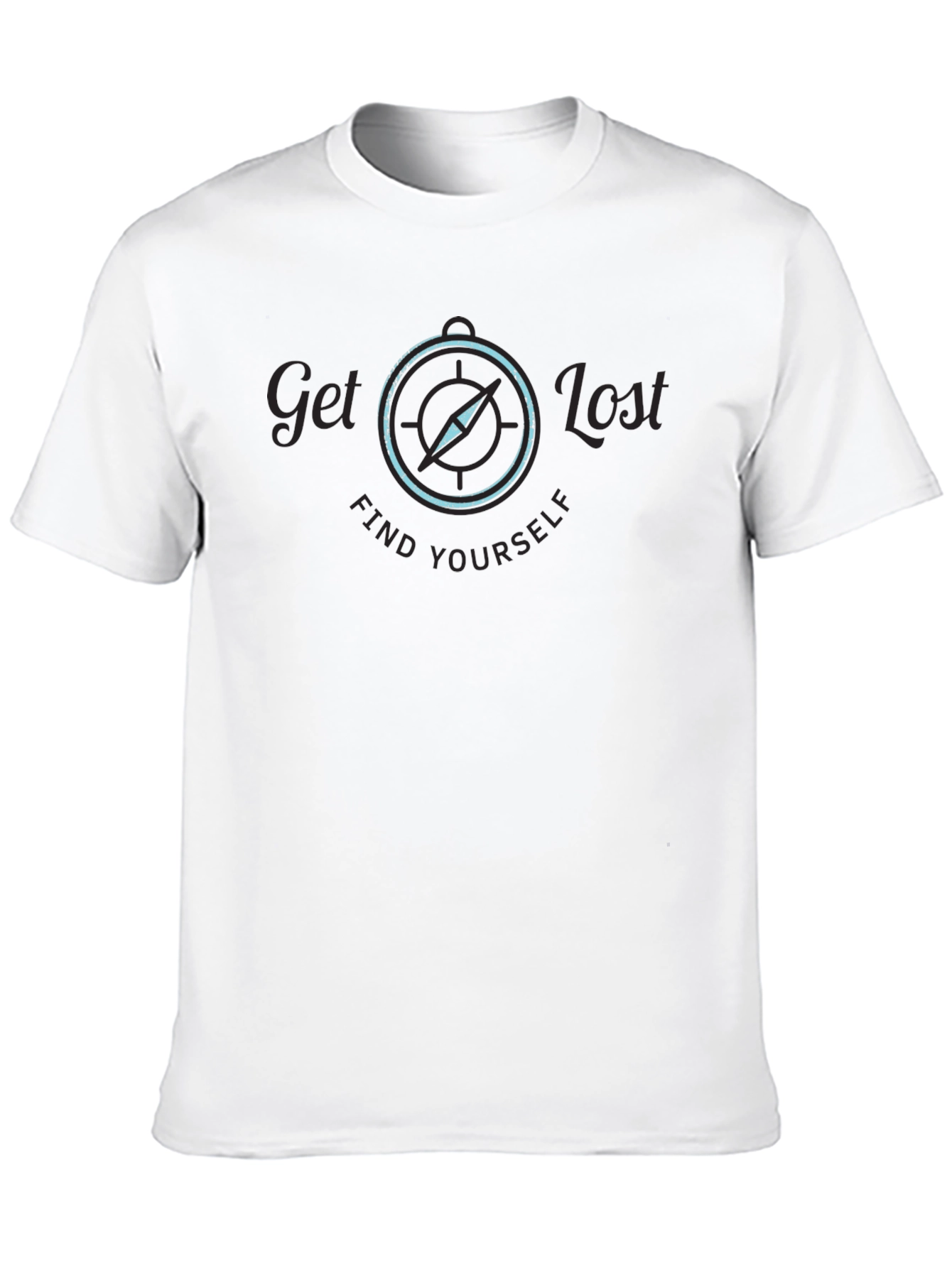 Get Lost Compass Graphic T-Shirt - Find Yourself