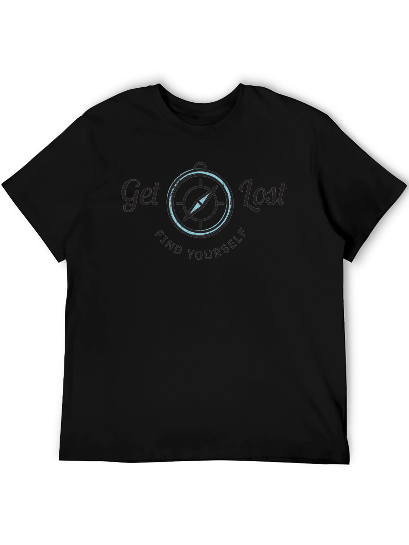 Get Lost Compass Graphic T-Shirt - Find Yourself