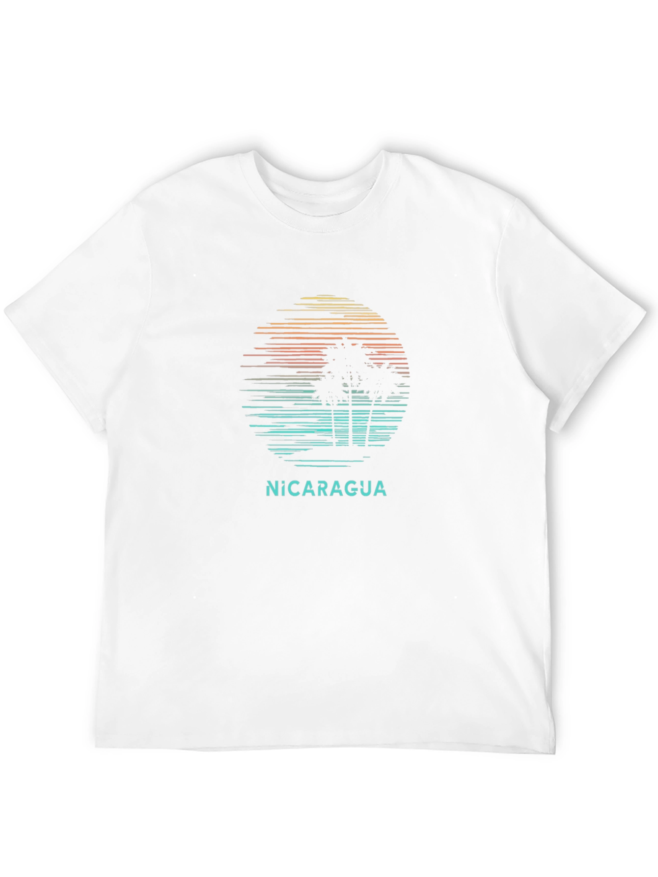 Nicaragua Palm Tree Sunset Graphic T-Shirt