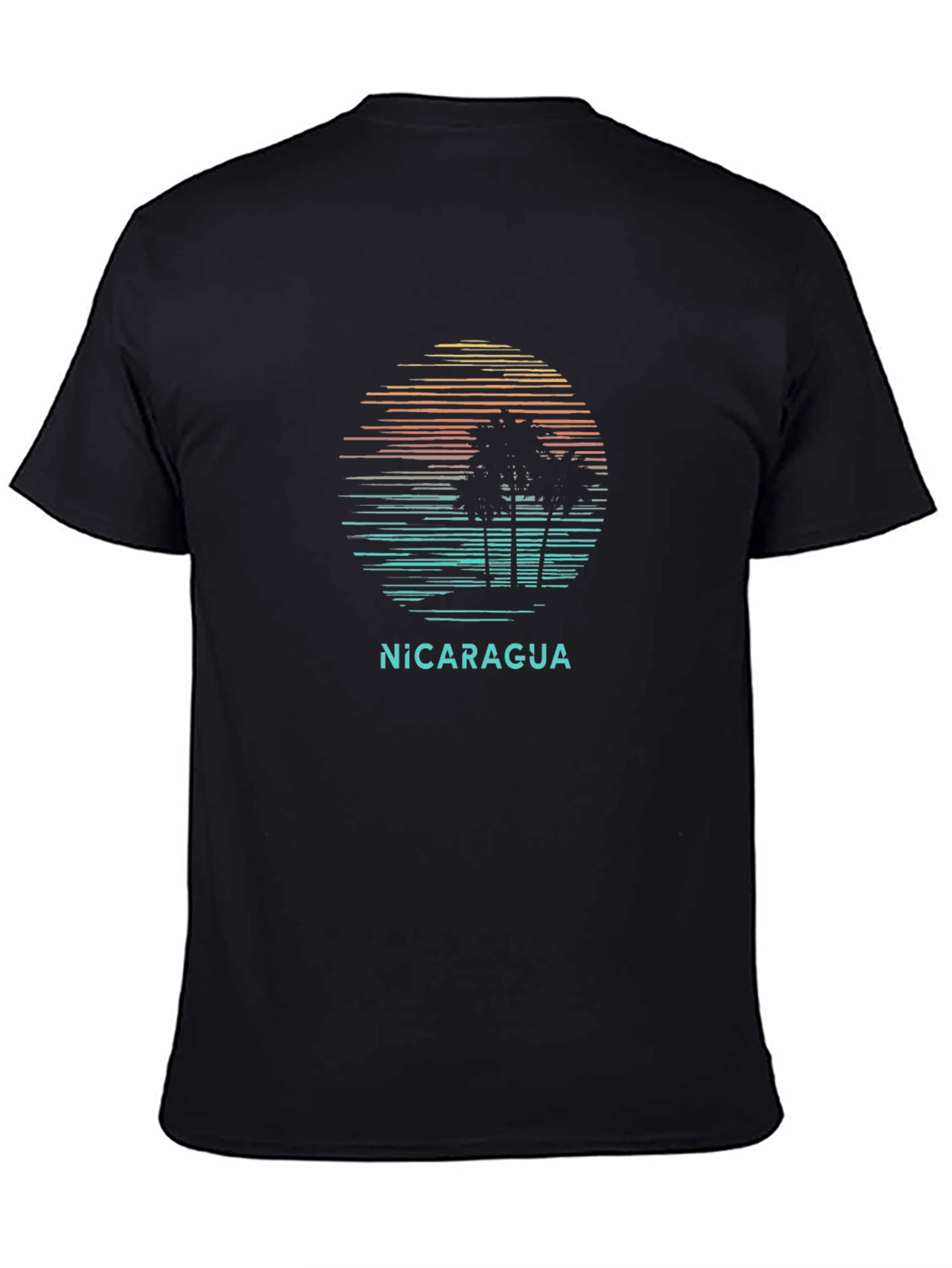 Nicaragua Palm Tree Sunset Graphic T-Shirt
