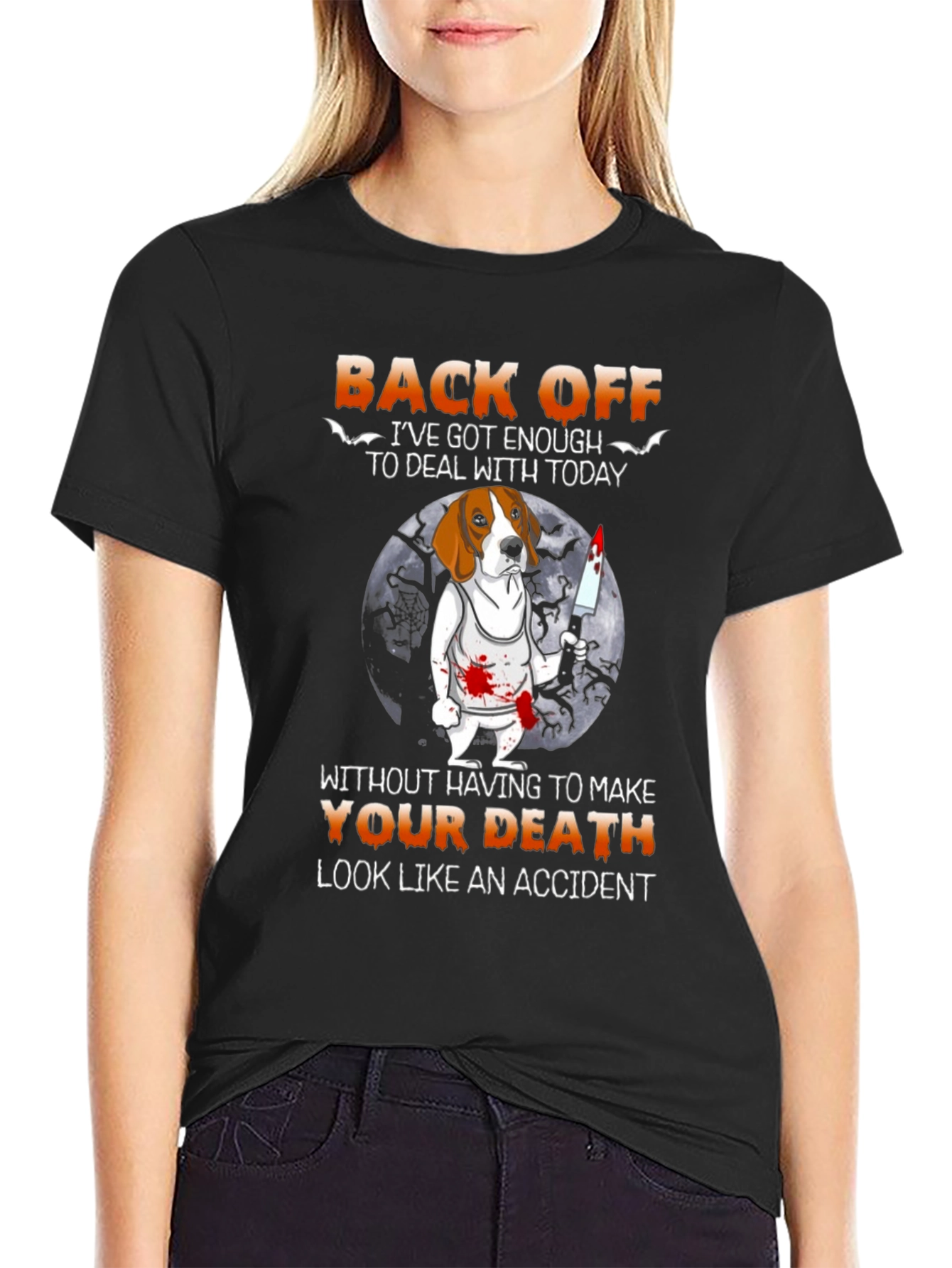Back Off Halloween Dog T-Shirt