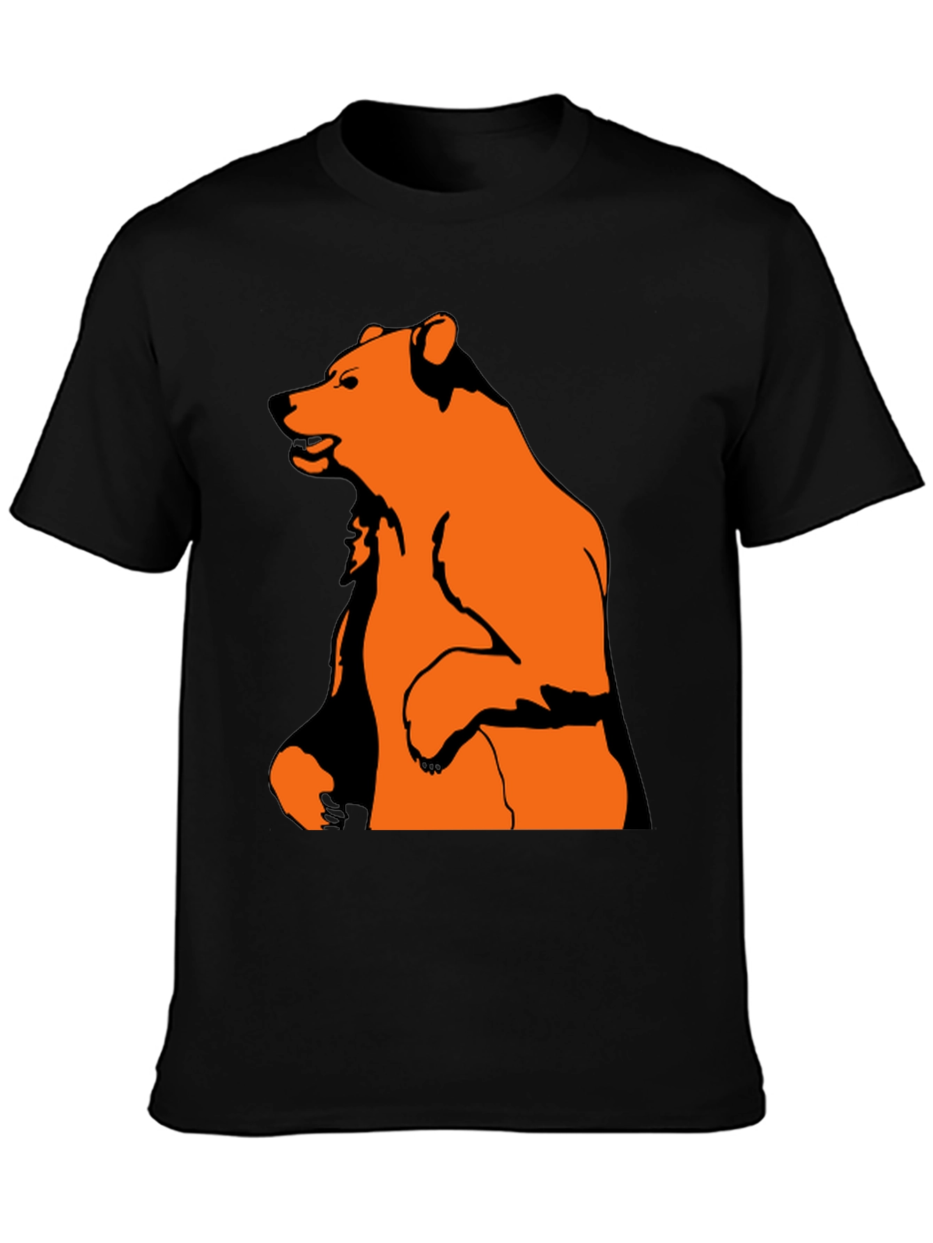 Bear Graphic Tee - Black Cotton Blend