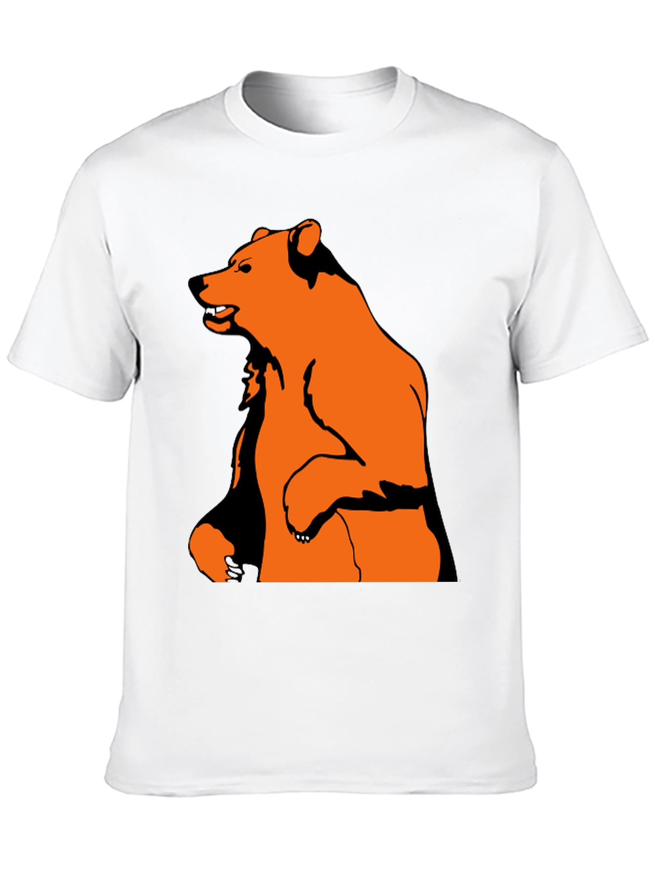 Bear Graphic Tee - Black Cotton Blend