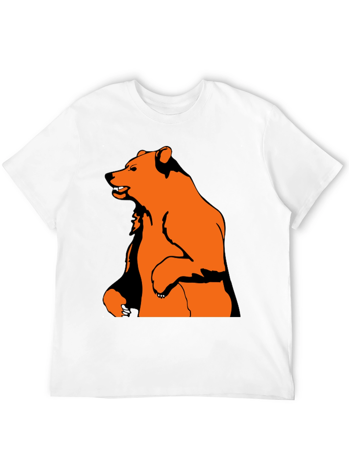 Bear Graphic Tee - Black Cotton Blend