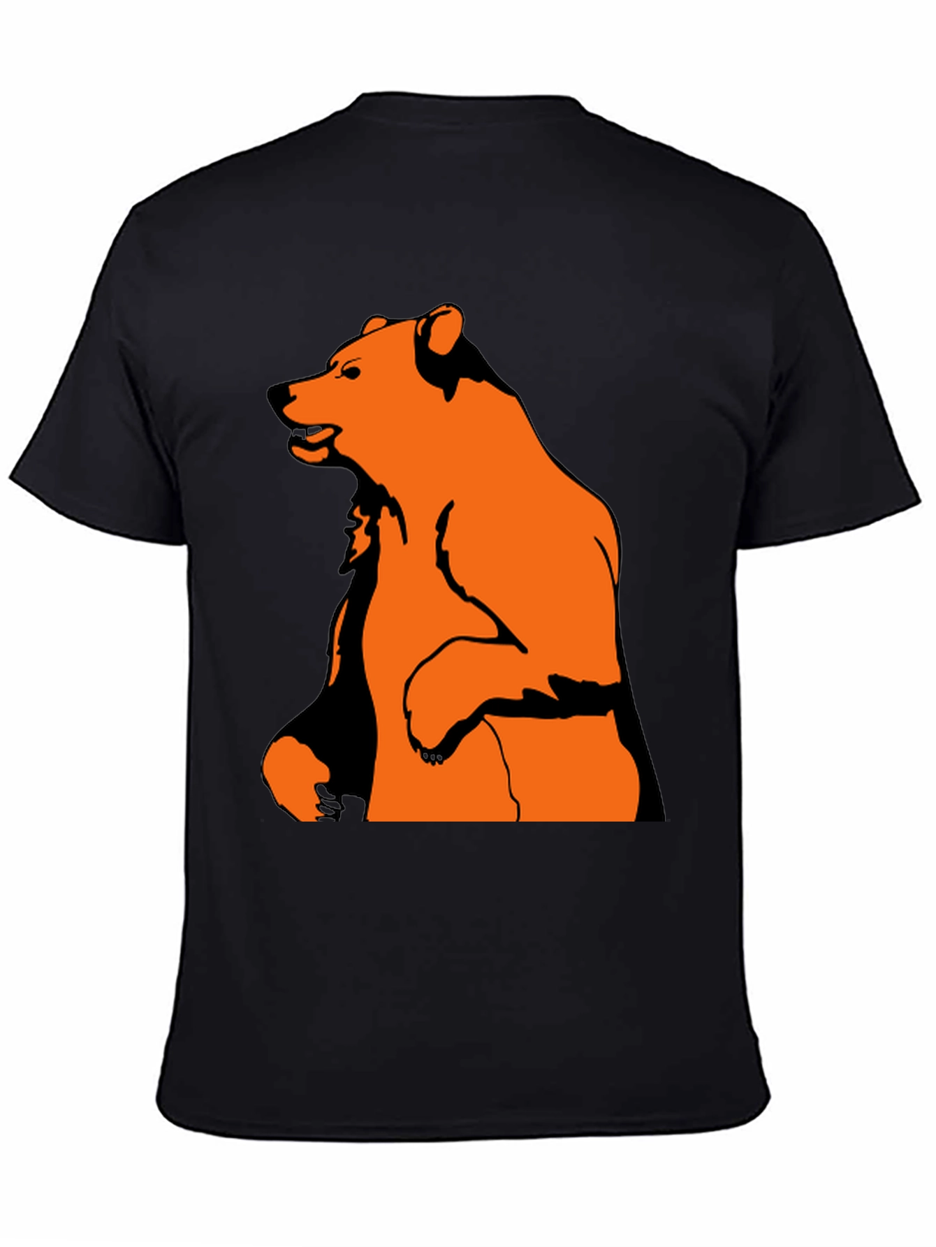 Bear Graphic Tee - Black Cotton Blend