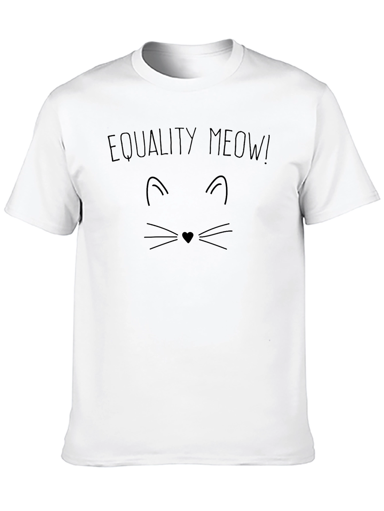 Equality Meow! Black Graphic T-Shirt - Unisex Cotton Tee