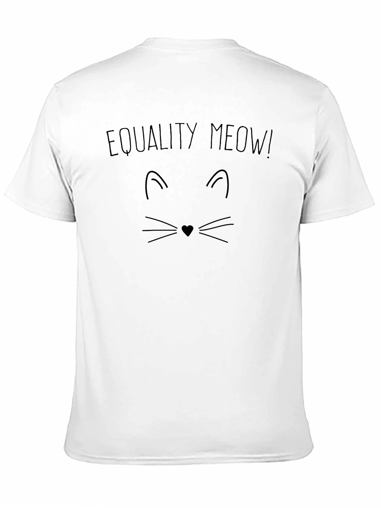 Equality Meow! Black Graphic T-Shirt - Unisex Cotton Tee