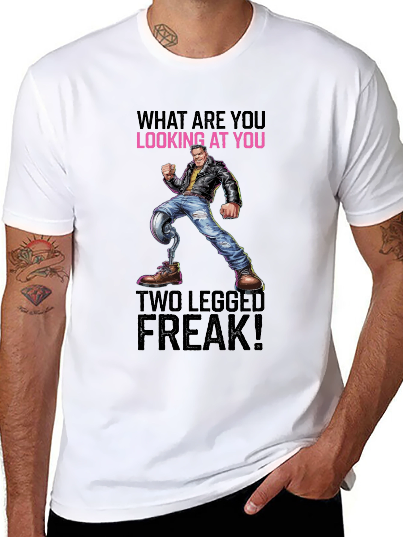 Two Legged Freak T-Shirt - Offensive Humor Tee