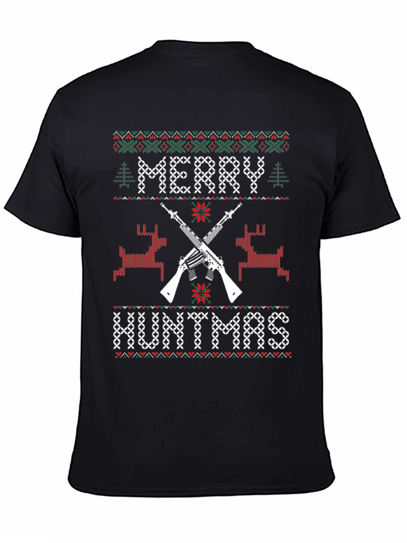Merry Huntmas Ugly Christmas Sweater Style T-Shirt