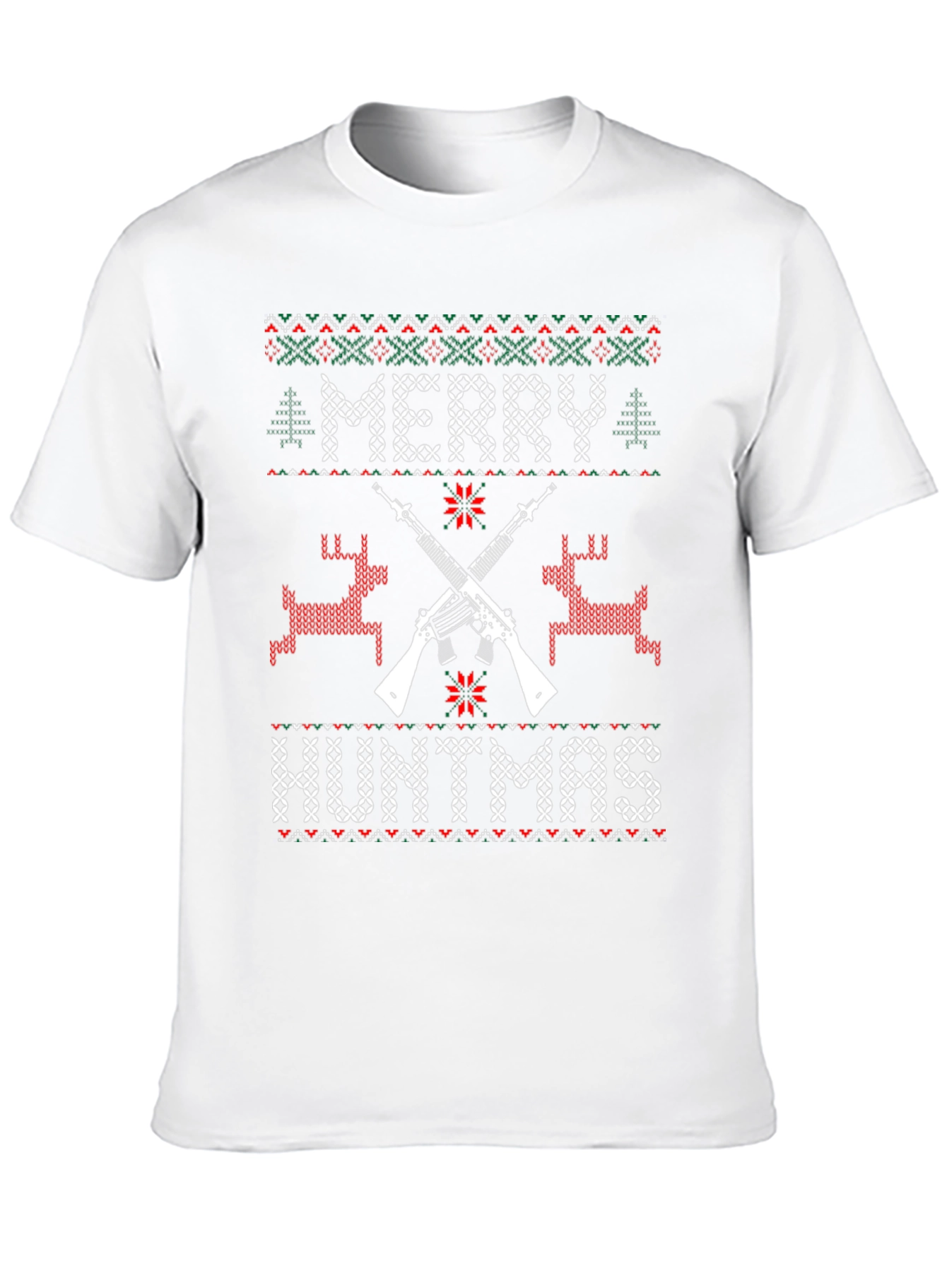 Merry Huntmas Ugly Christmas Sweater Style T-Shirt