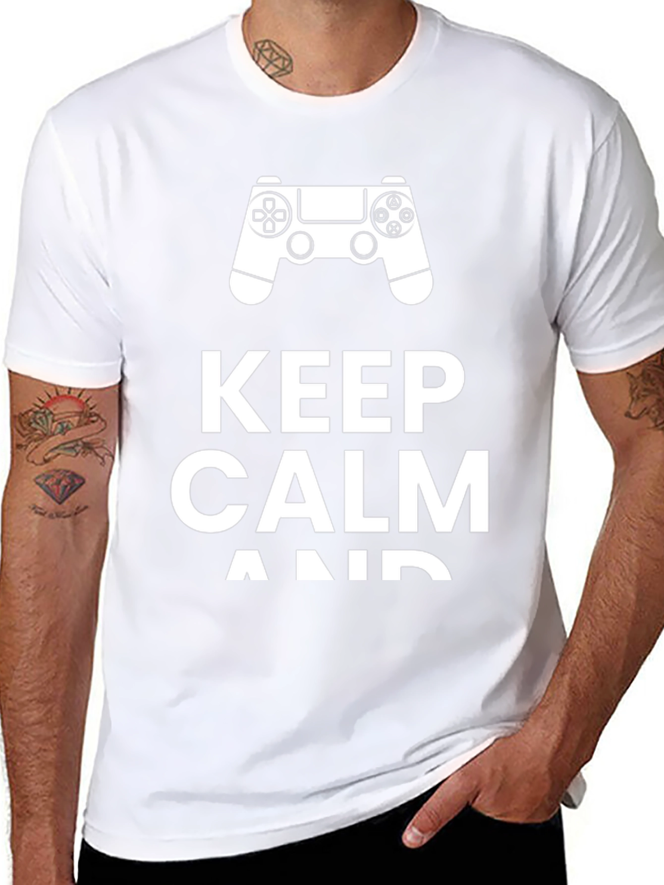 Keep Calm and Game On Black T-Shirt