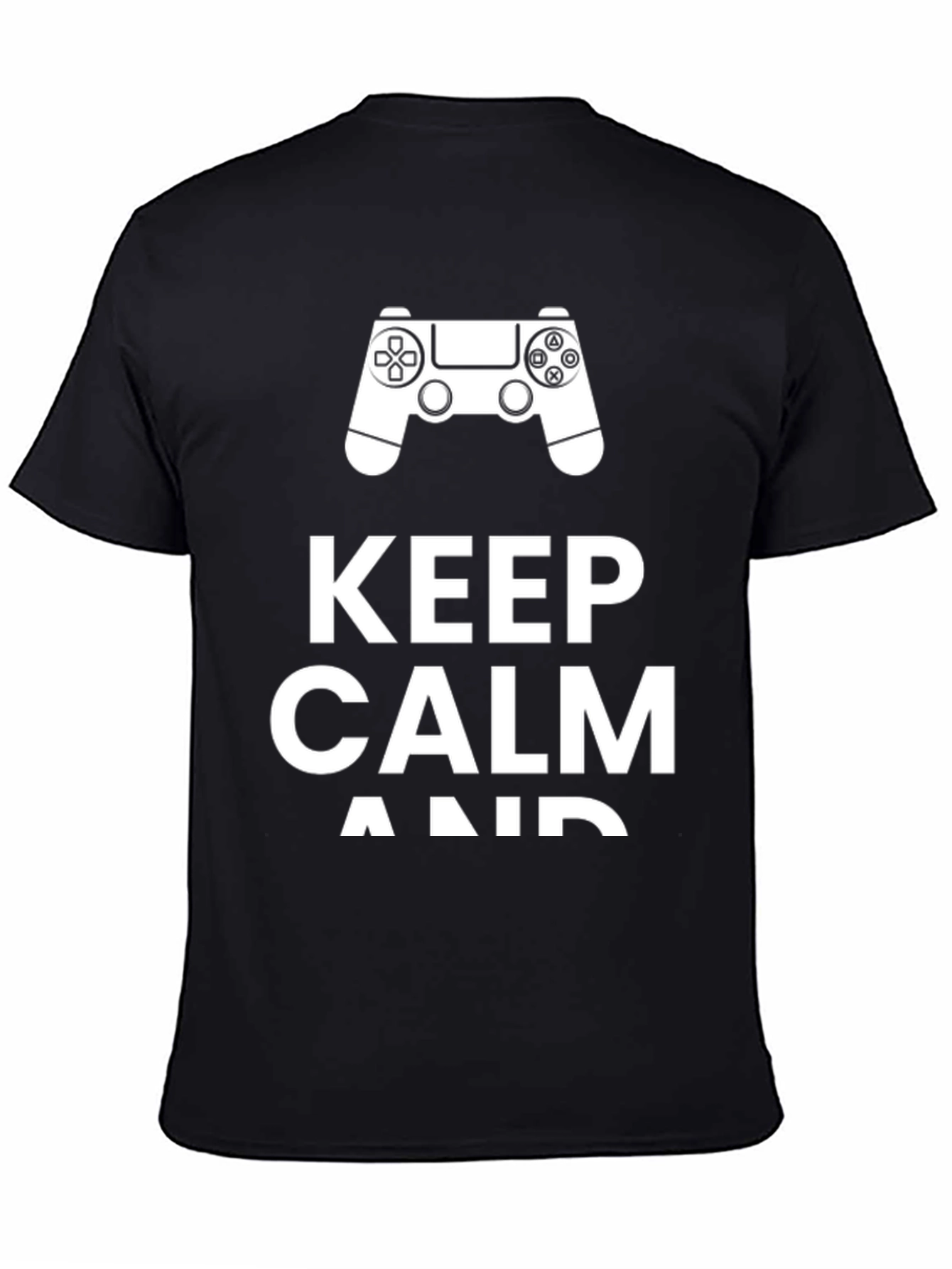 Keep Calm and Game On Black T-Shirt
