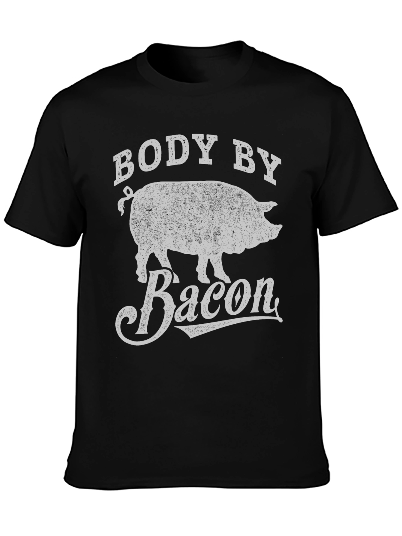 Body By Bacon T-Shirt - Funny Pig Design