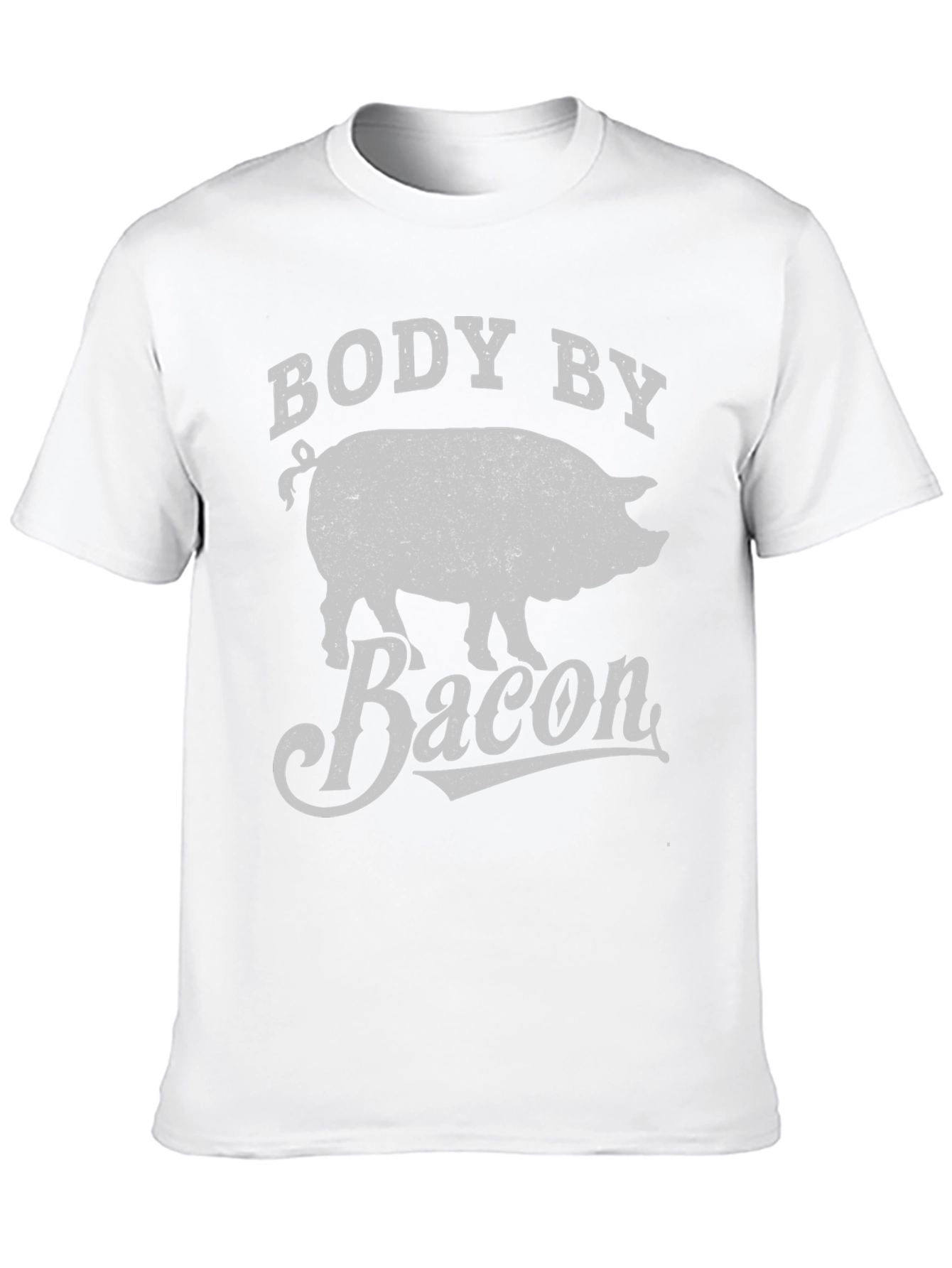 Body By Bacon T-Shirt - Funny Pig Design