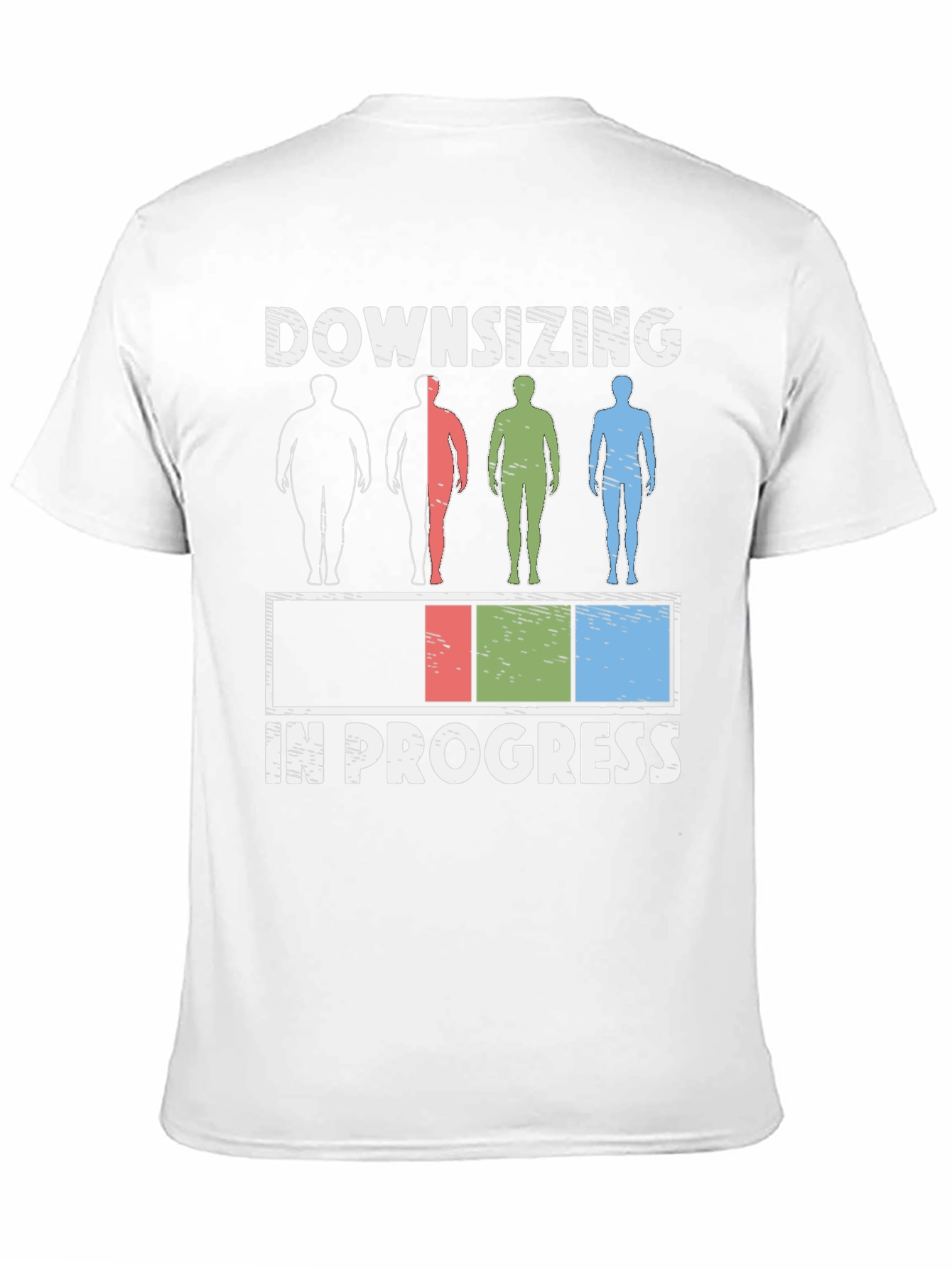 Downsizing in Progress Funny Weight Loss T-Shirt