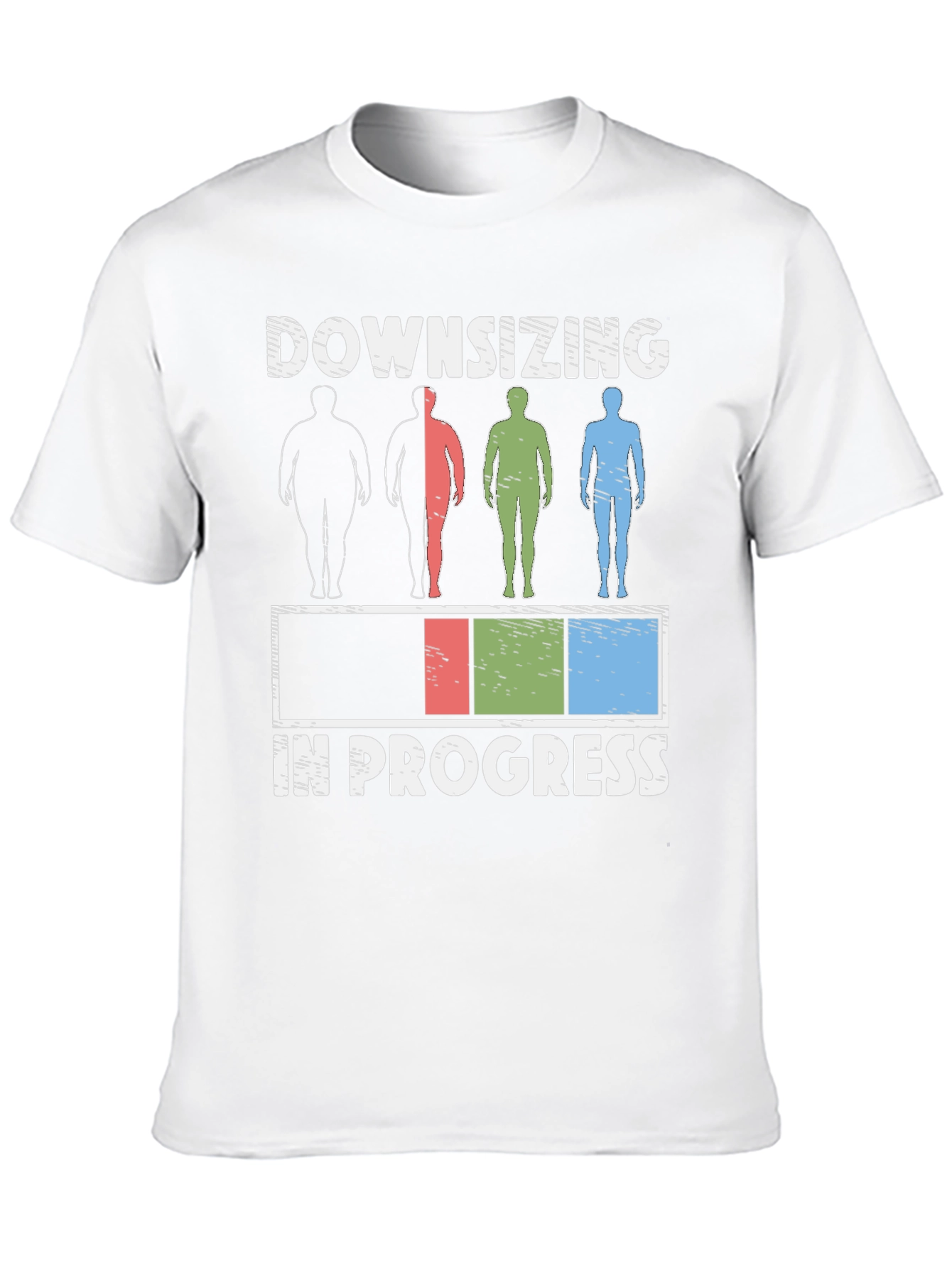 Downsizing in Progress Funny Weight Loss T-Shirt