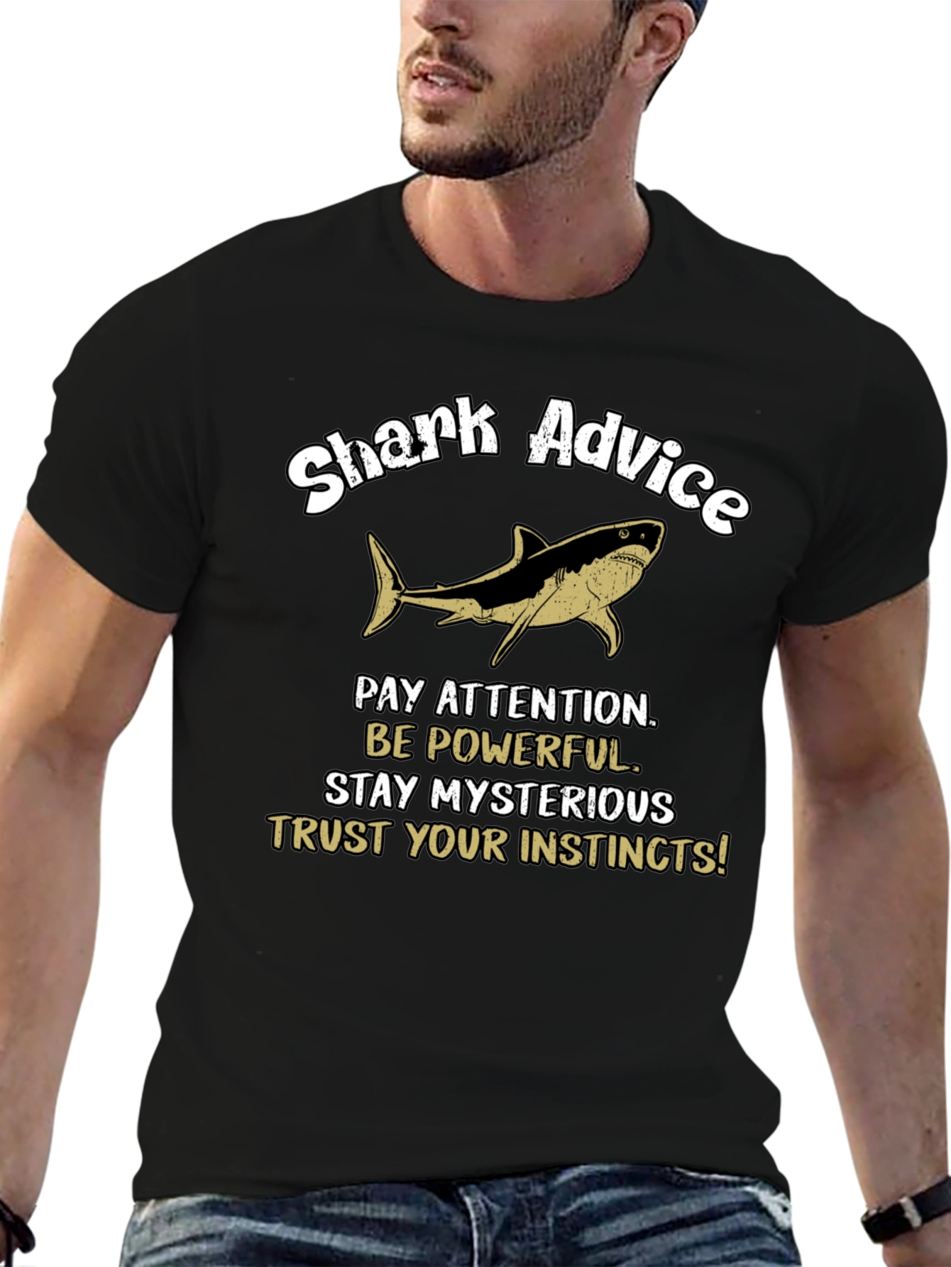 Shark Advice Graphic T-Shirt - Pay Attention Tee