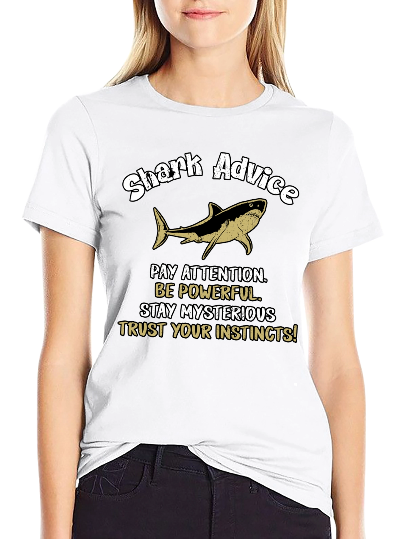 Shark Advice Graphic T-Shirt - Pay Attention Tee