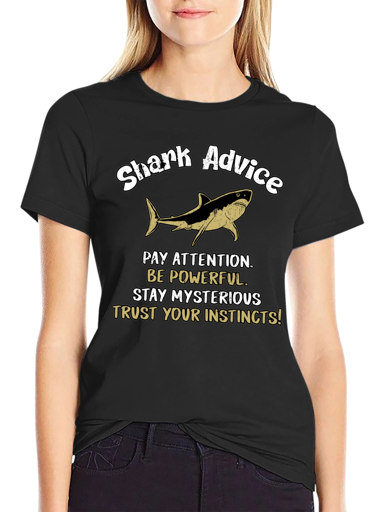 Shark Advice Graphic T-Shirt - Pay Attention Tee