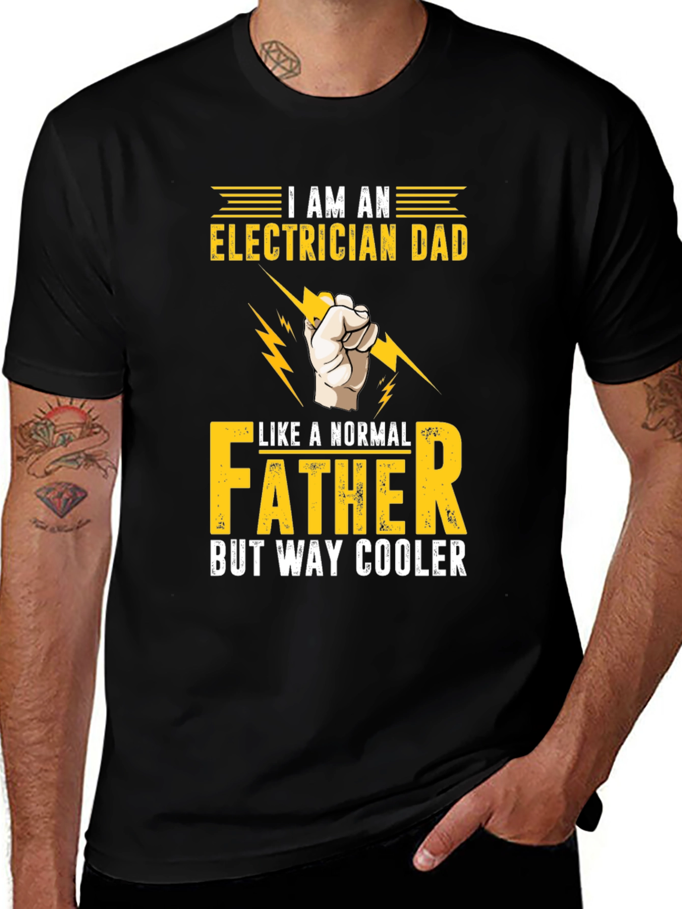 Electrician Dad T-Shirt - Way Cooler Father Tee
