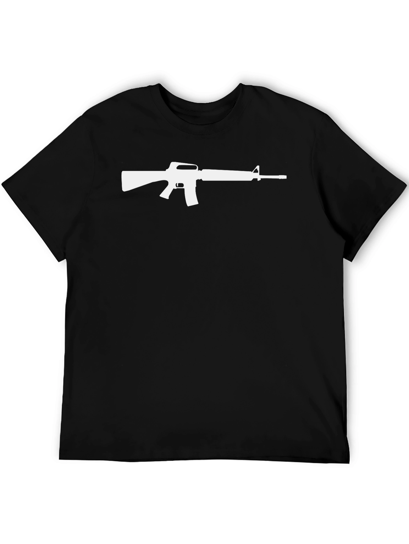 AR-15 Graphic Tee - Black Cotton Blend T-Shirt