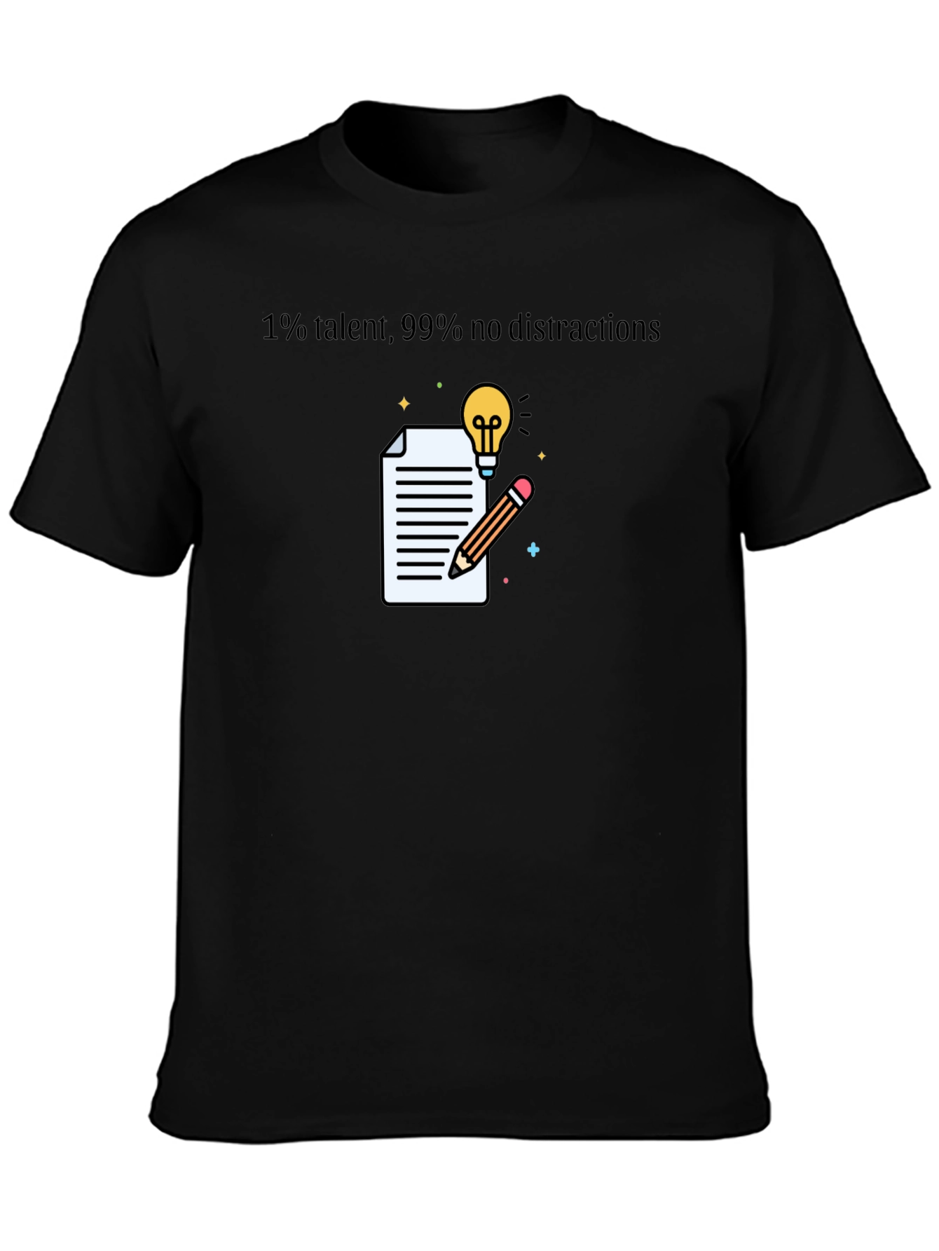 Talent & Focus Graphic T-Shirt - Black