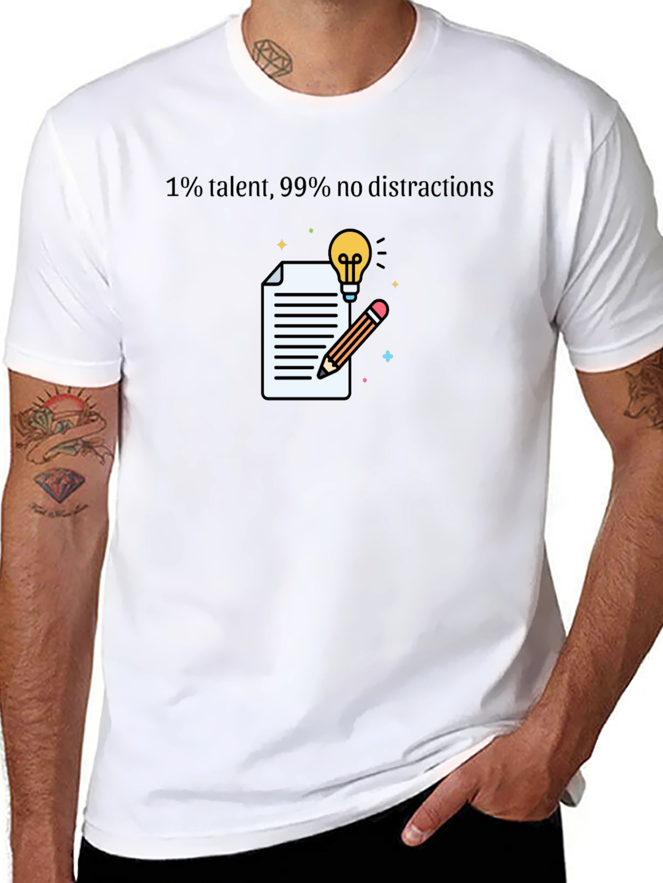 Talent & Focus Graphic T-Shirt - Black