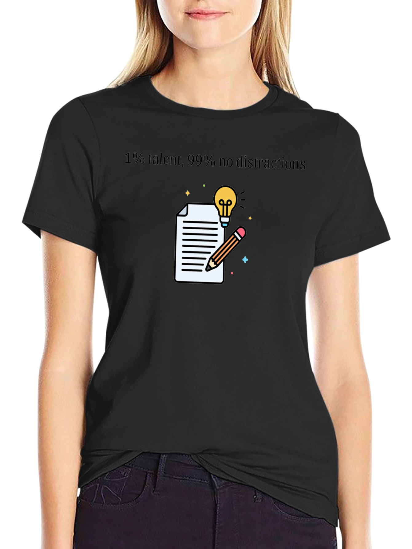 Talent & Focus Graphic T-Shirt - Black