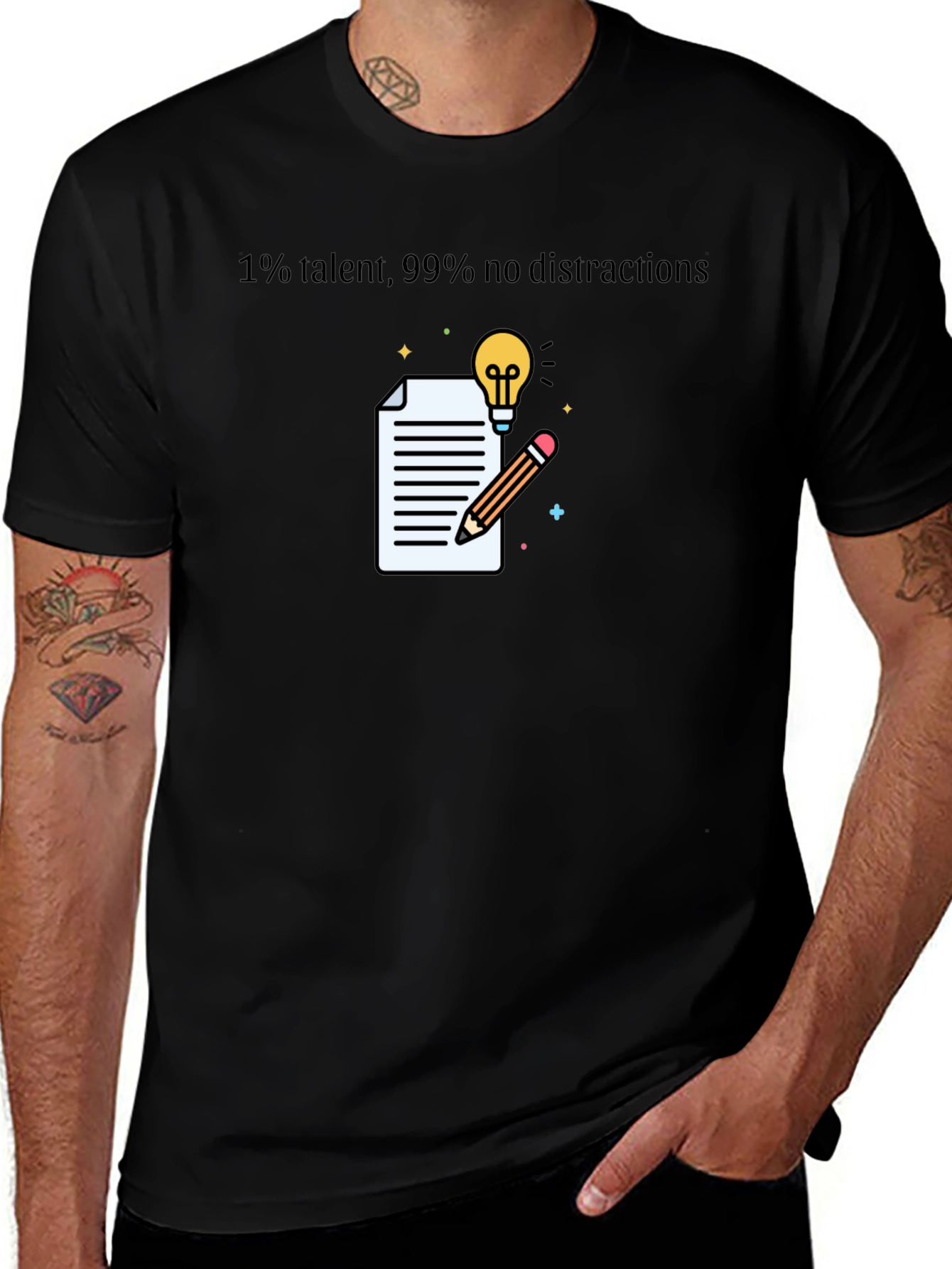 Talent & Focus Graphic T-Shirt - Black
