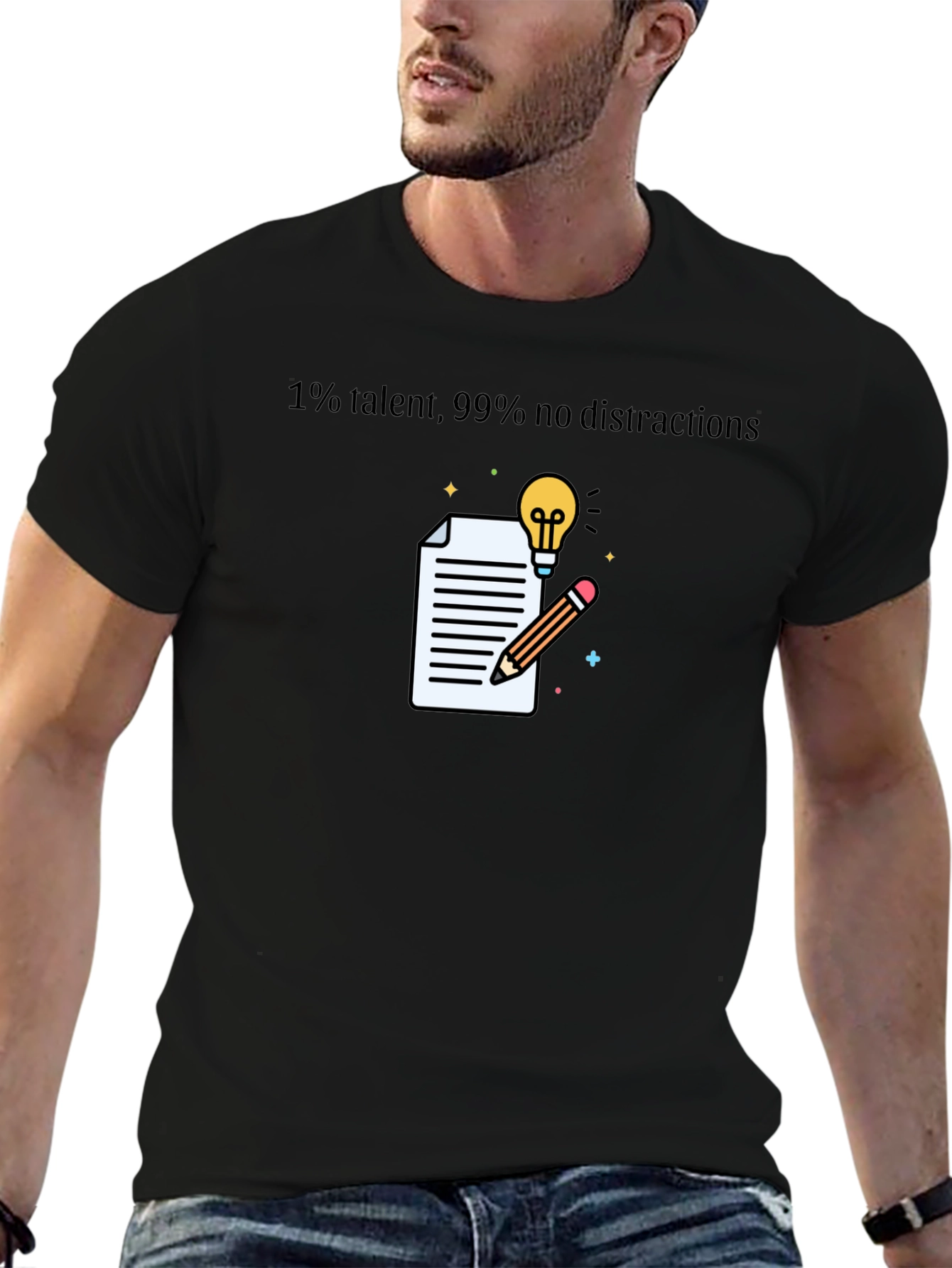 Talent & Focus Graphic T-Shirt - Black