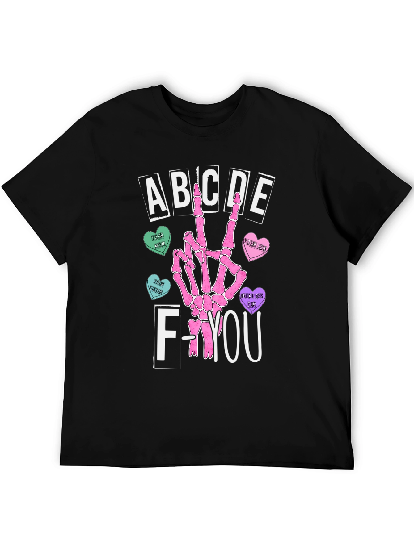 Sarcastic ABCDE F-You Graphic T-Shirt