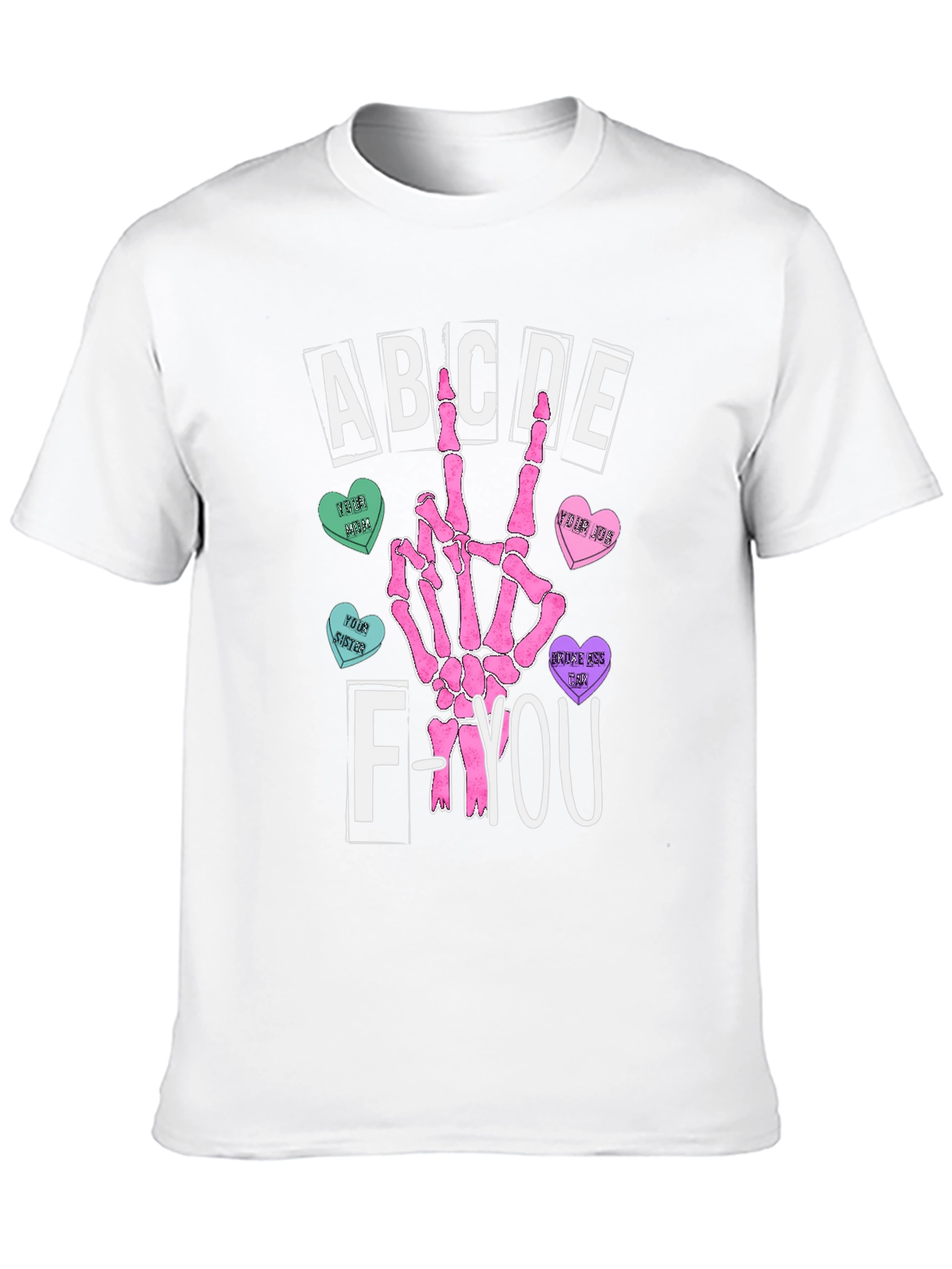 Sarcastic ABCDE F-You Graphic T-Shirt