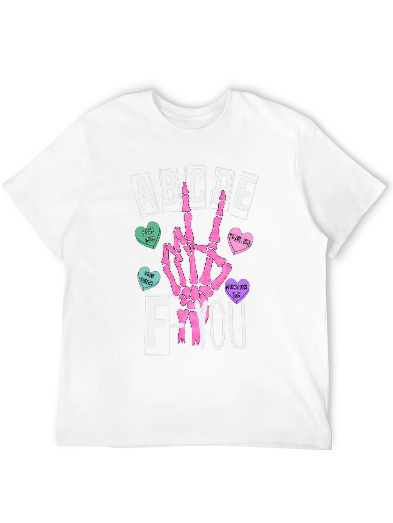 Sarcastic ABCDE F-You Graphic T-Shirt