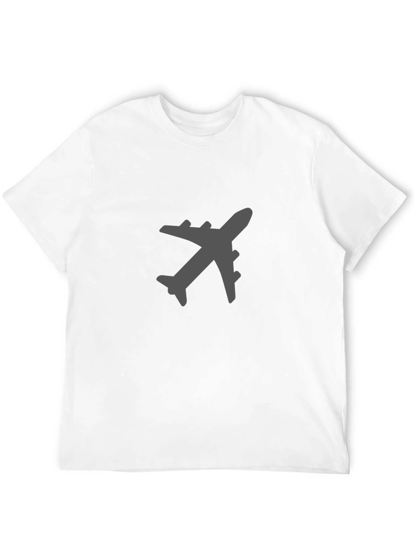 Airplane Graphic Tee - Black Cotton Blend