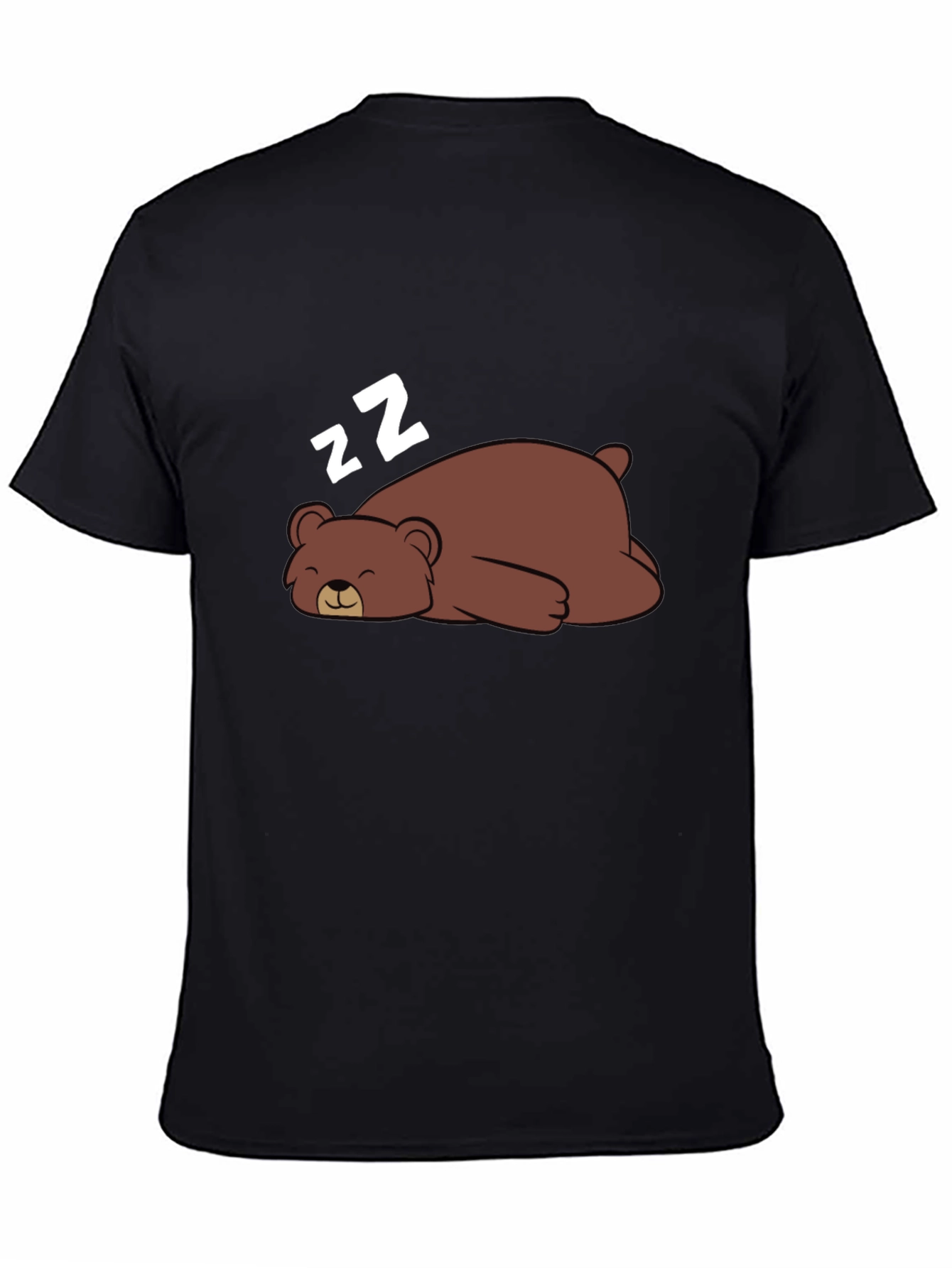 Cute Sleeping Bear T-Shirt - Unisex Black Tee