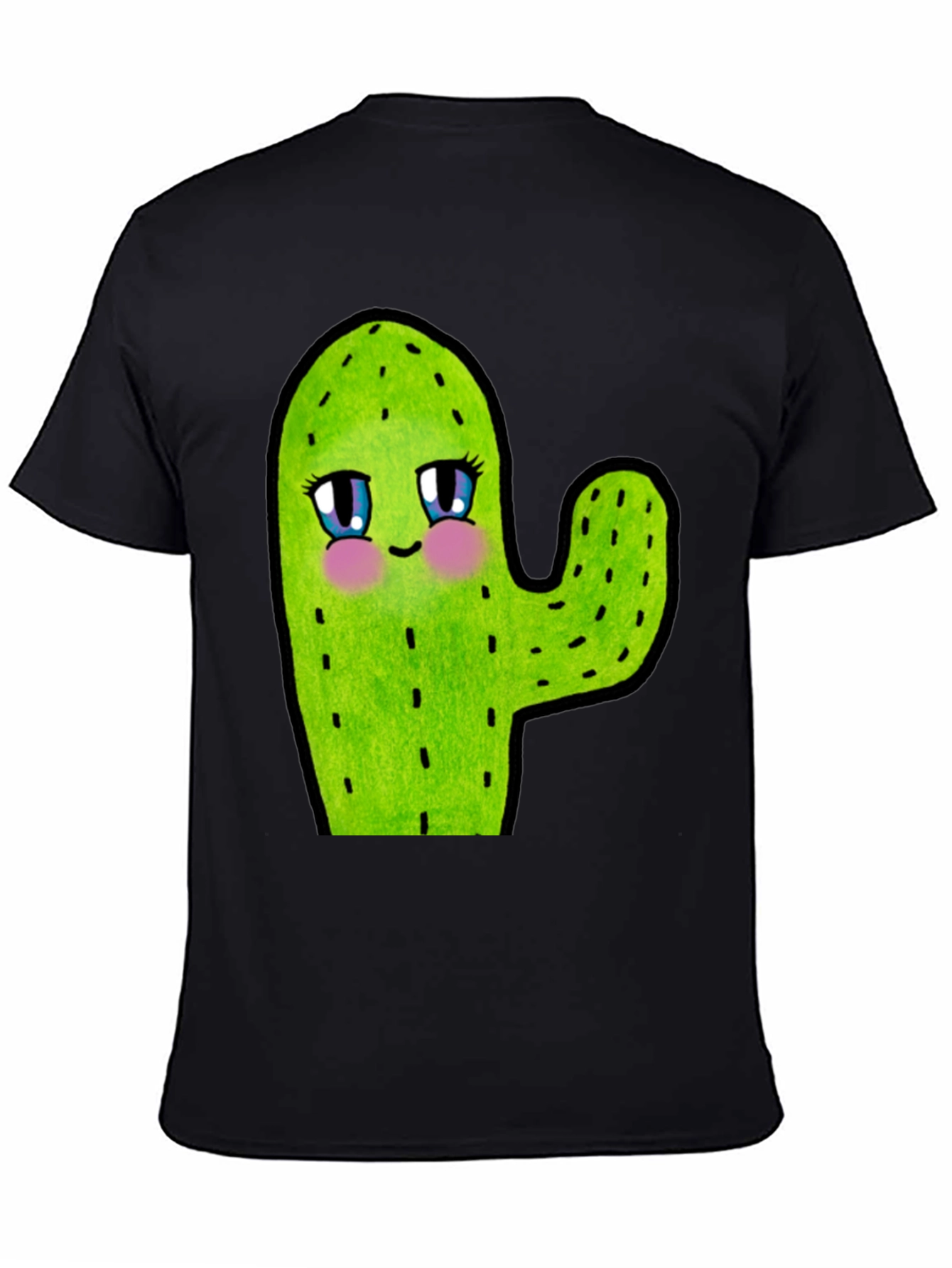 Kawaii Cactus Tee - Black Unisex T-Shirt