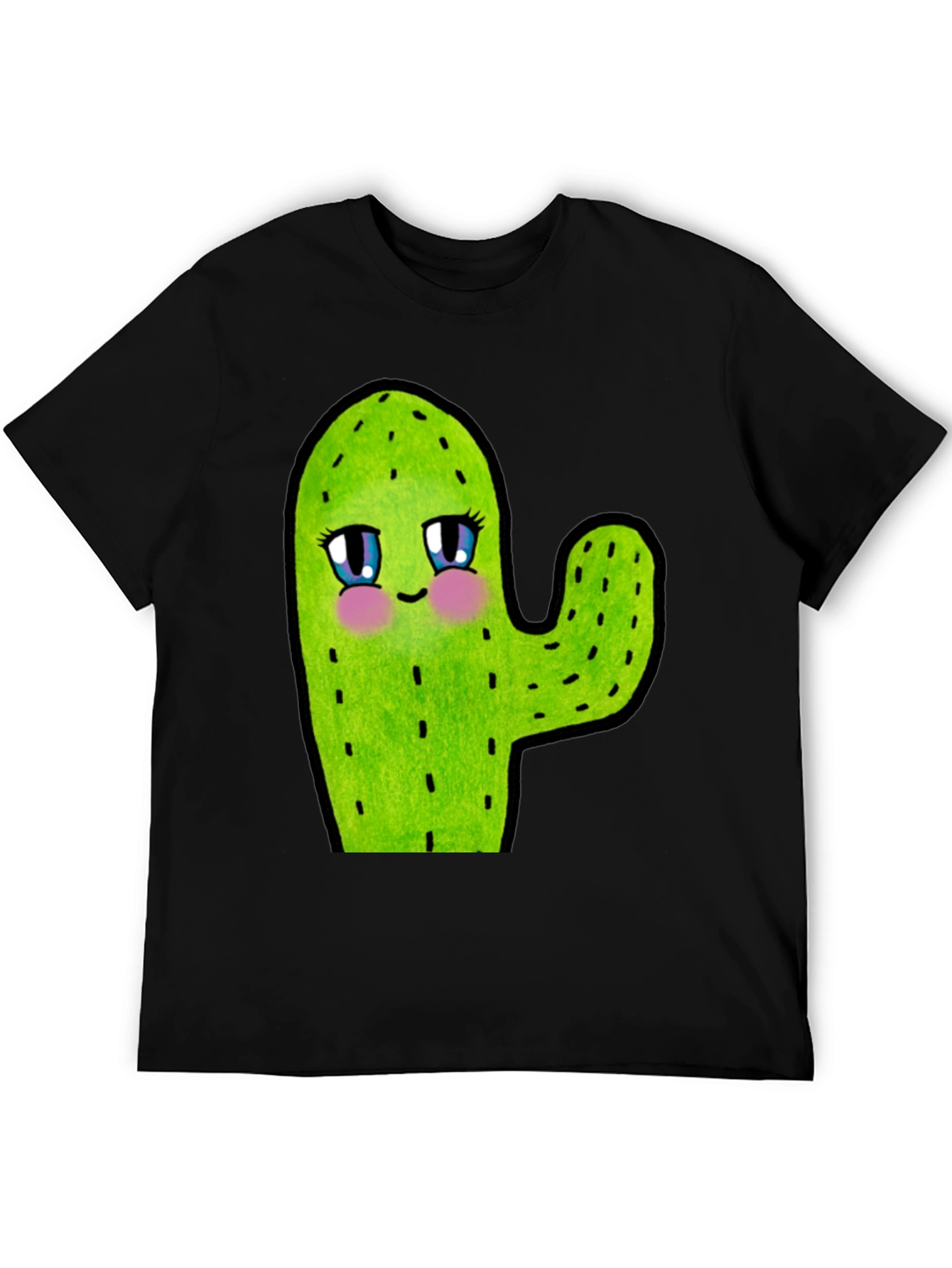 Kawaii Cactus Tee - Black Unisex T-Shirt