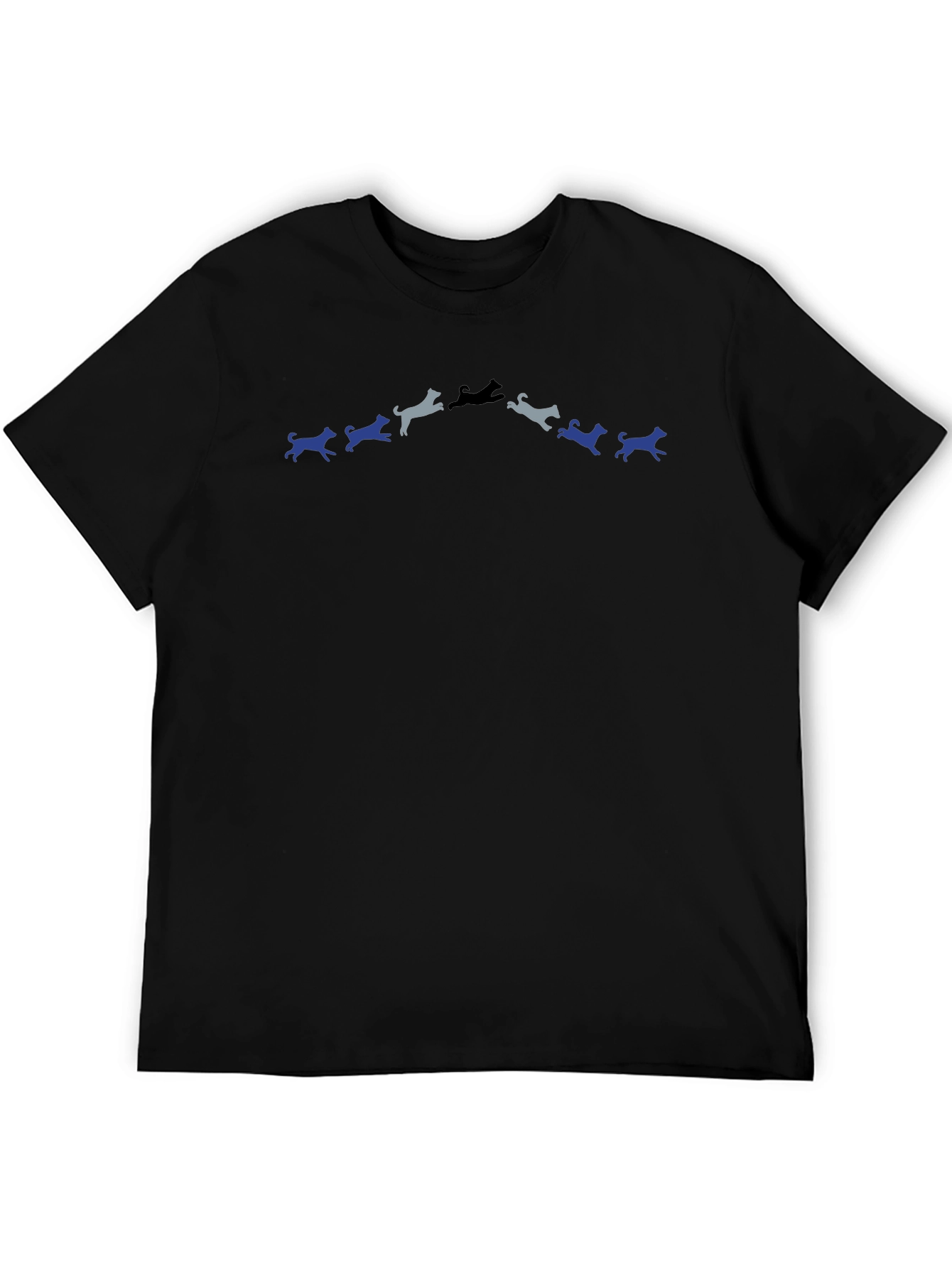 Dog Silhouette Graphic Tee - Black