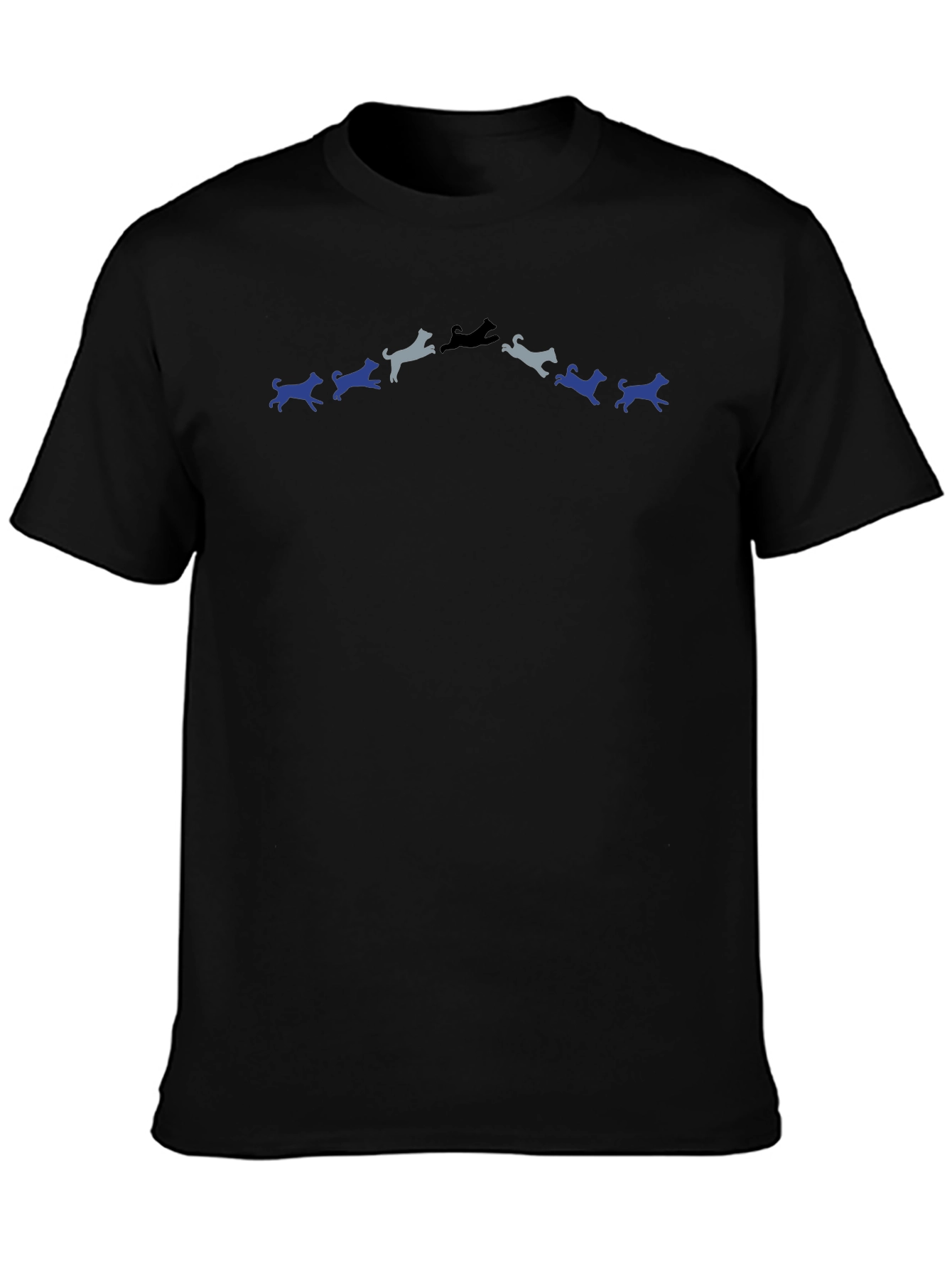 Dog Silhouette Graphic Tee - Black