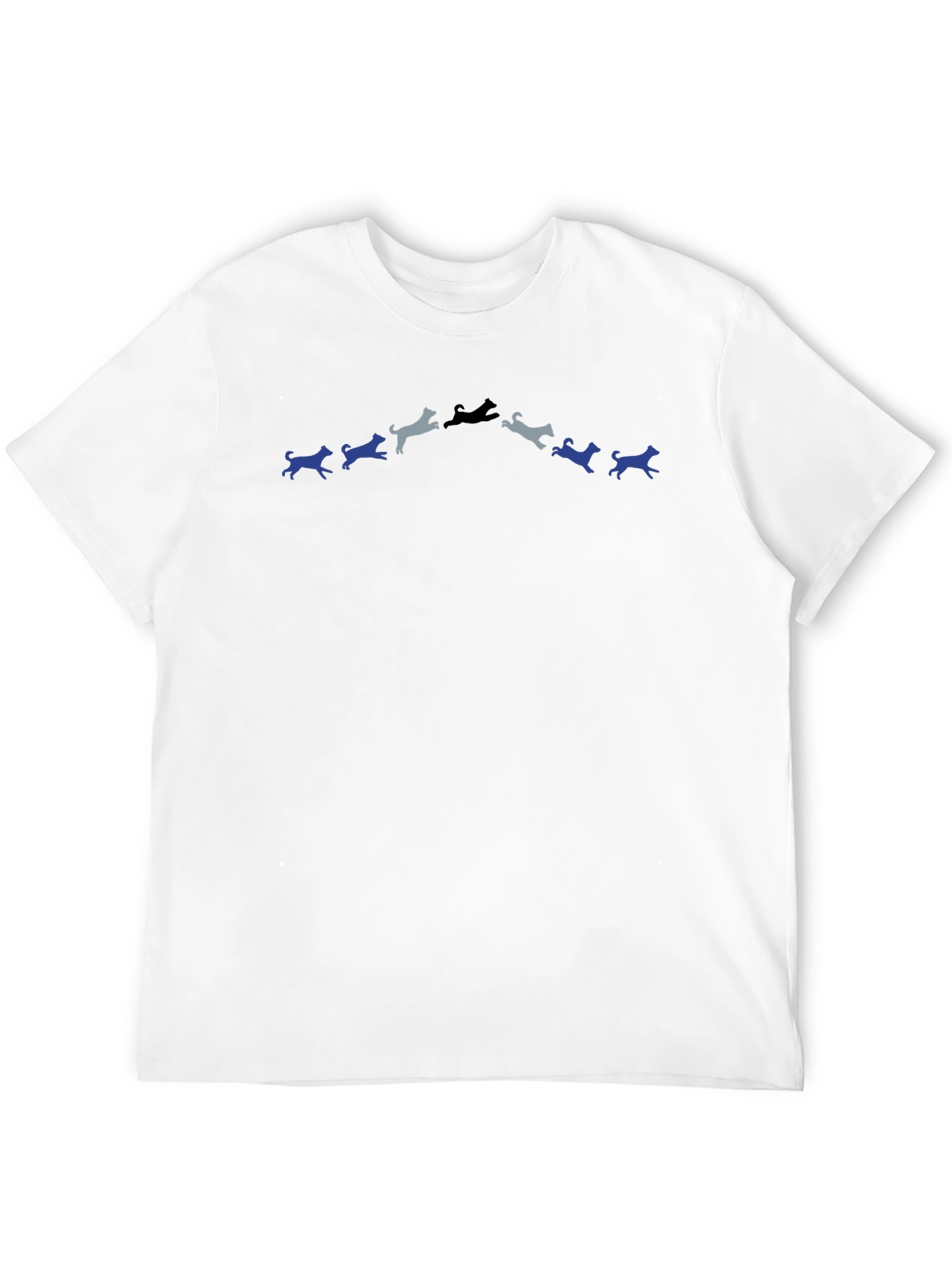 Dog Silhouette Graphic Tee - Black
