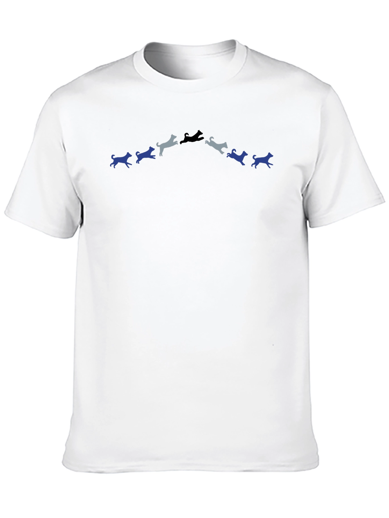 Dog Silhouette Graphic Tee - Black