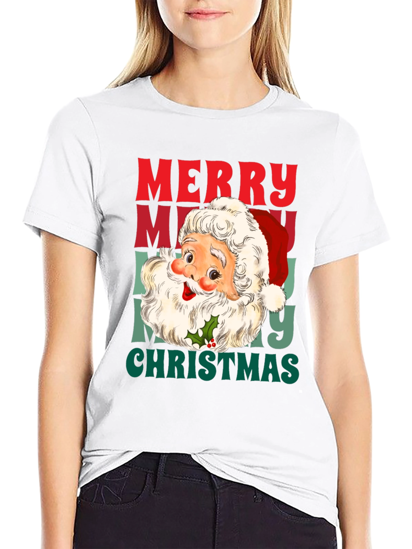 Merry Christmas Santa Graphic T-Shirt